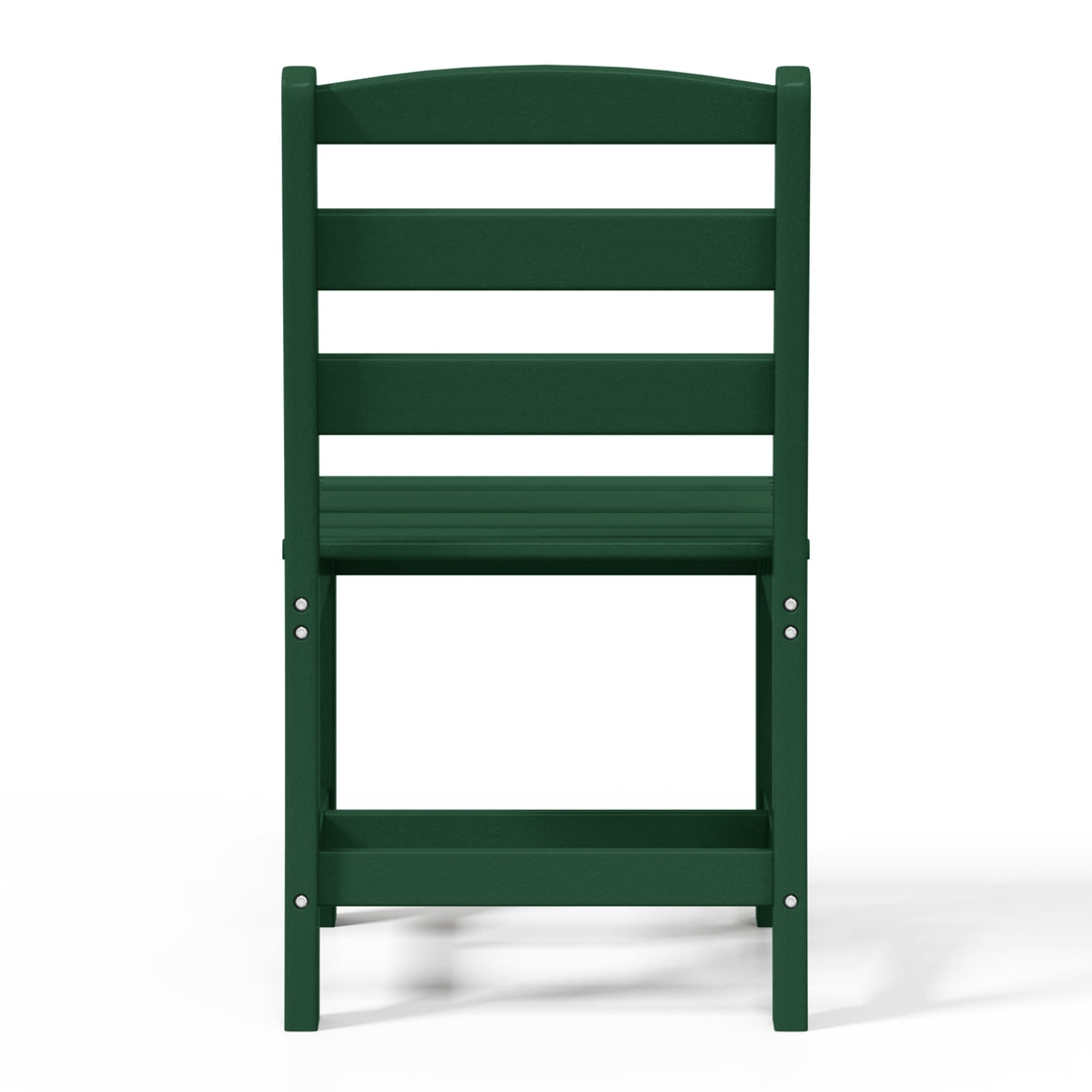 Ashore Outdoor HDPE Patio Classic Armless Dining Side Chair