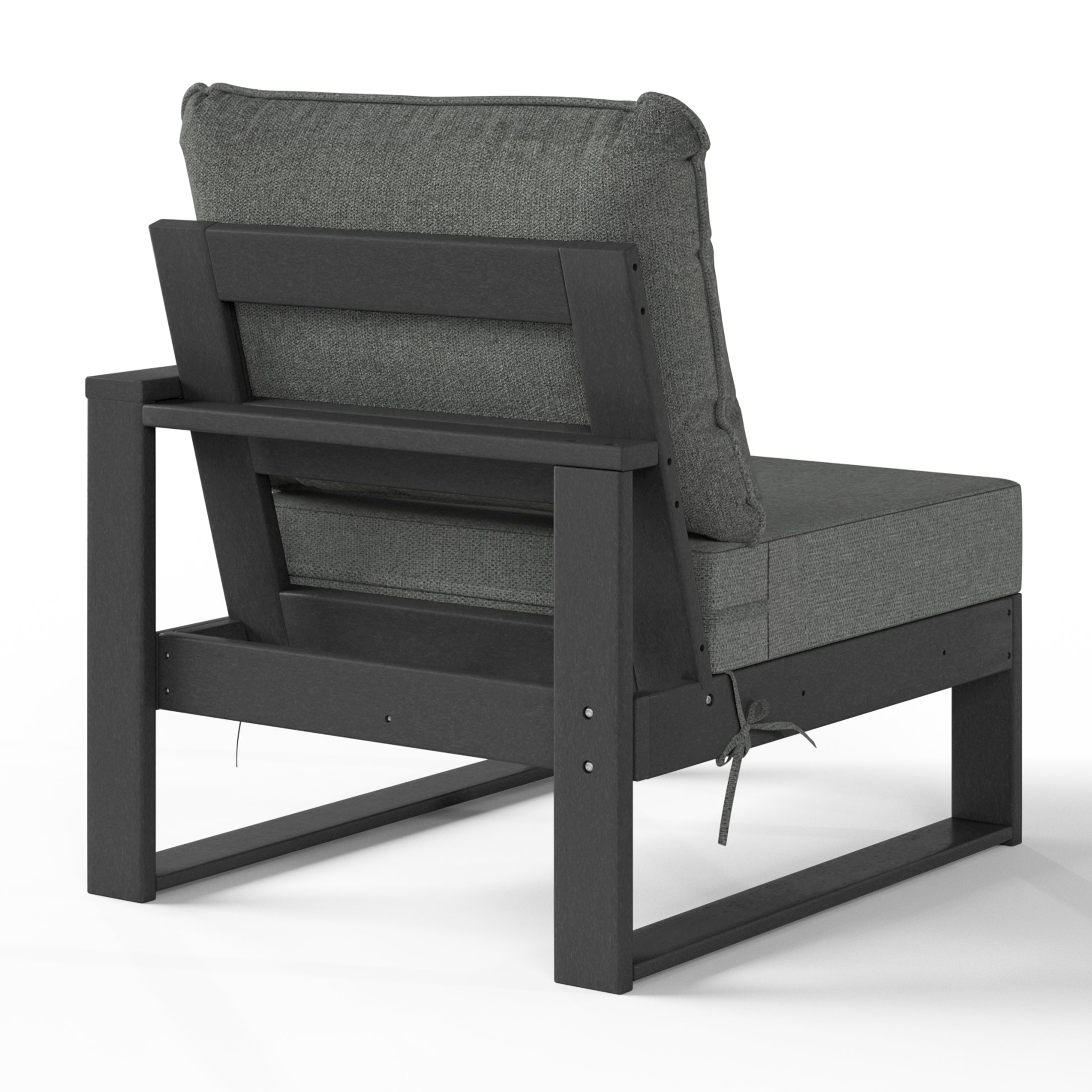 Montara Outdoor Patio HDPE Right Arm Facing Sectional Corner Chair with Patio Cushions