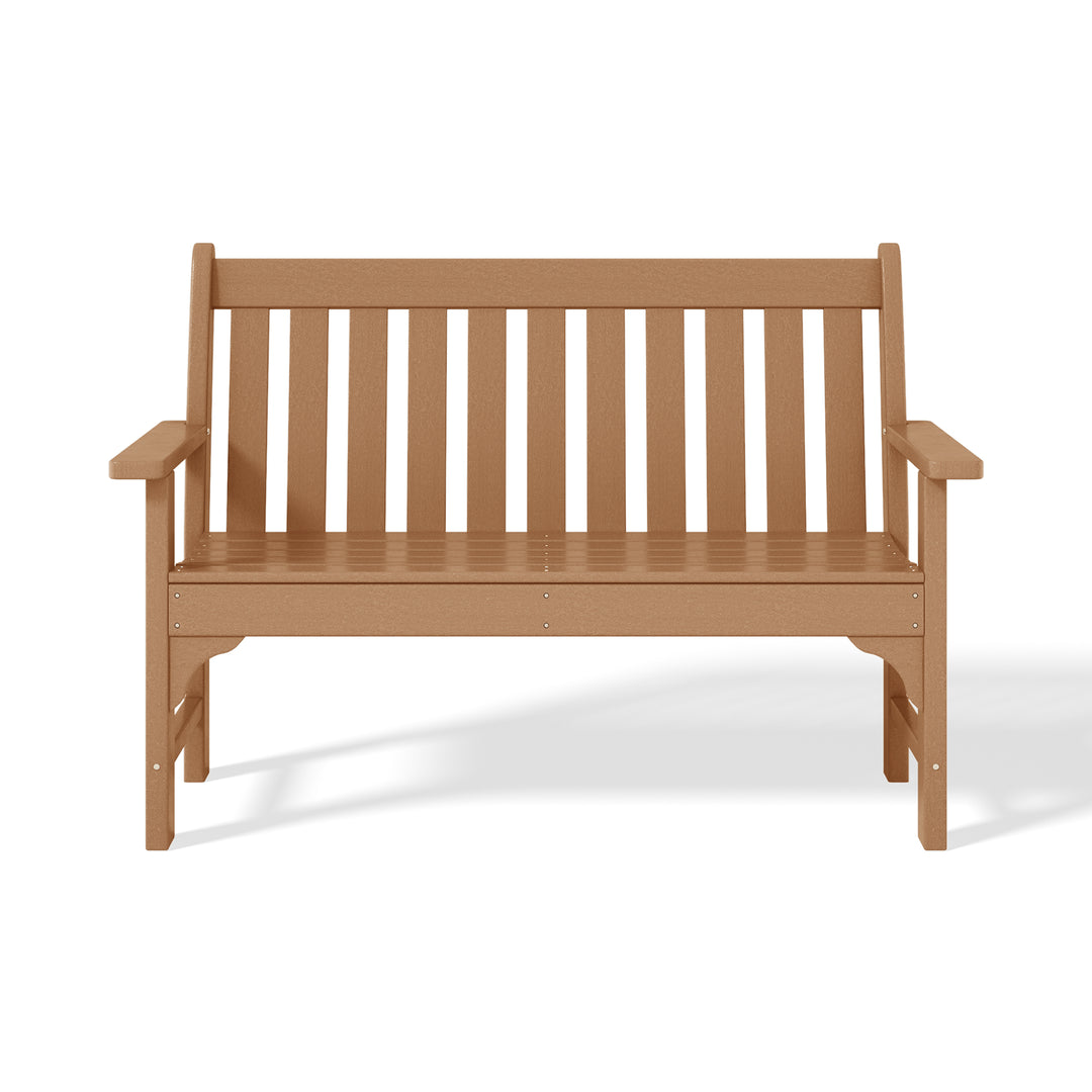 Malibu Outdoor 2-Person All-Weather HDPE Front Porch Garden Bench