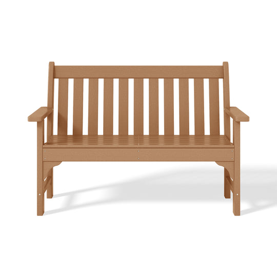 Malibu Outdoor 2-Person All-Weather HDPE Front Porch Garden Bench
