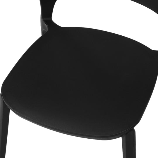 Playa Outdoor Modern Stackable Plastic Patio Dining Side Chairs (Set of 2)