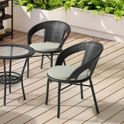 Solace Outdoor Patio Kitchen Dining Chair Seat Cushions (Set of 4)
