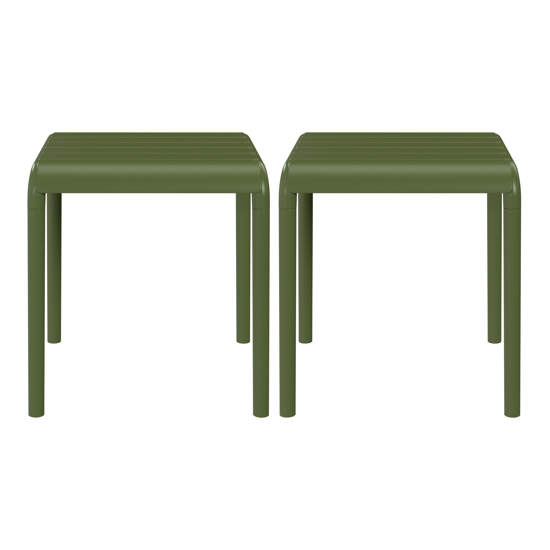 Playa Plastic Modern Outdoor Patio Accent Side Tables (Set of 2)