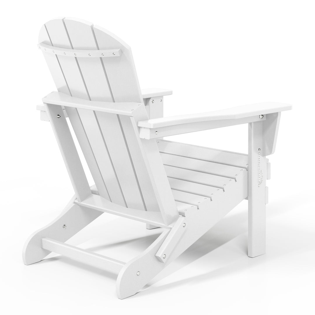 Malibu HDPE Outdoor Patio Folding Poly Adirondack Chair