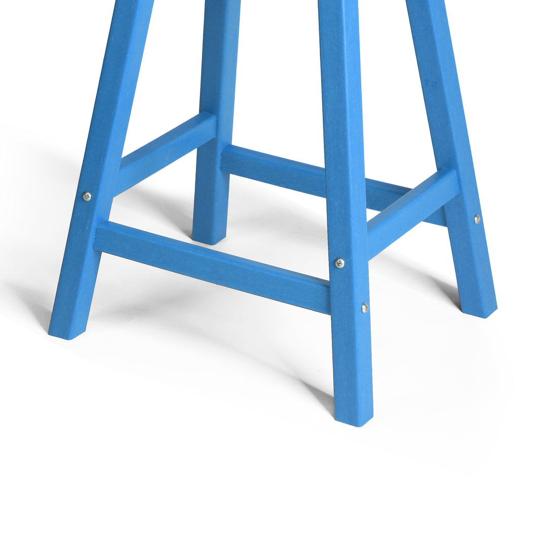 Malibu 24" HDPE Outdoor Patio Counter Height Bar Stools (Set of 2)