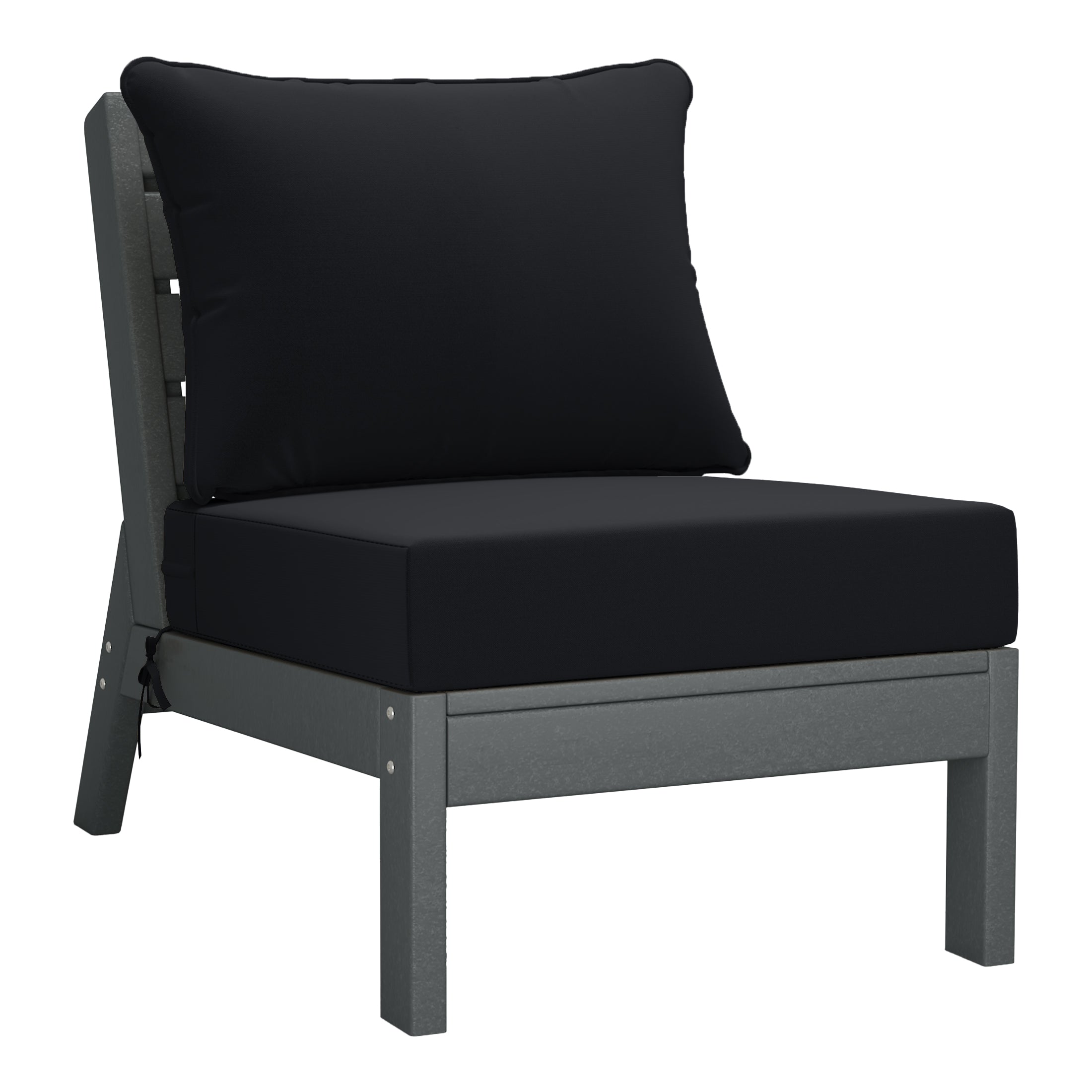 Avalon Outdoor Patio HDPE Sectional Sofa with Patio Cushions