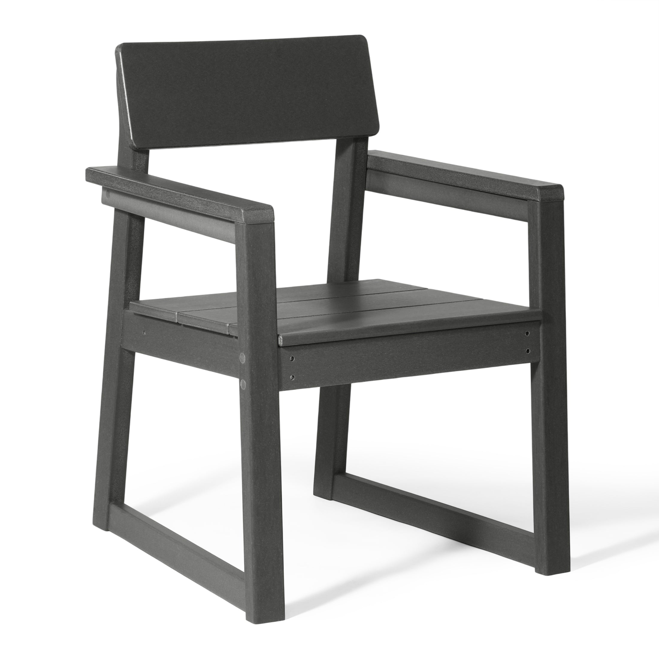 Paloma Modern HDPE Outdoor Patio Dining Arm Chairs (Set of 2)