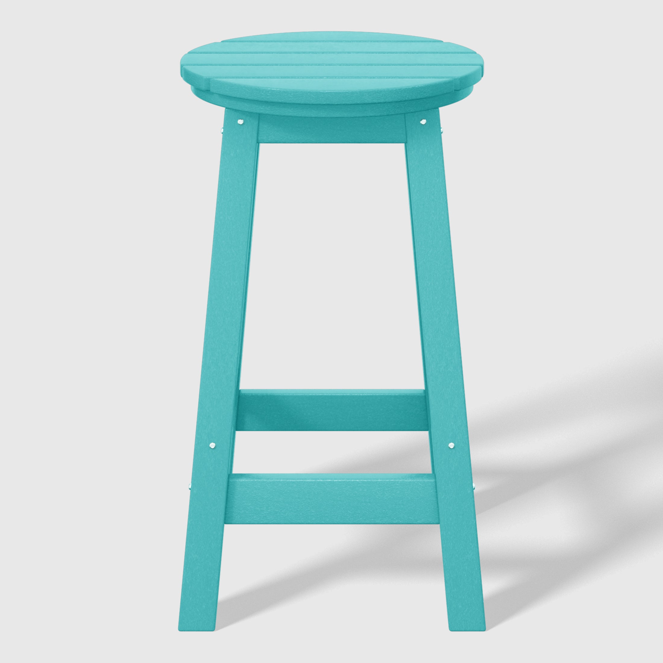 Malibu 24" HDPE Outdoor Patio Round Counter Height Bar Stool Set of 2
