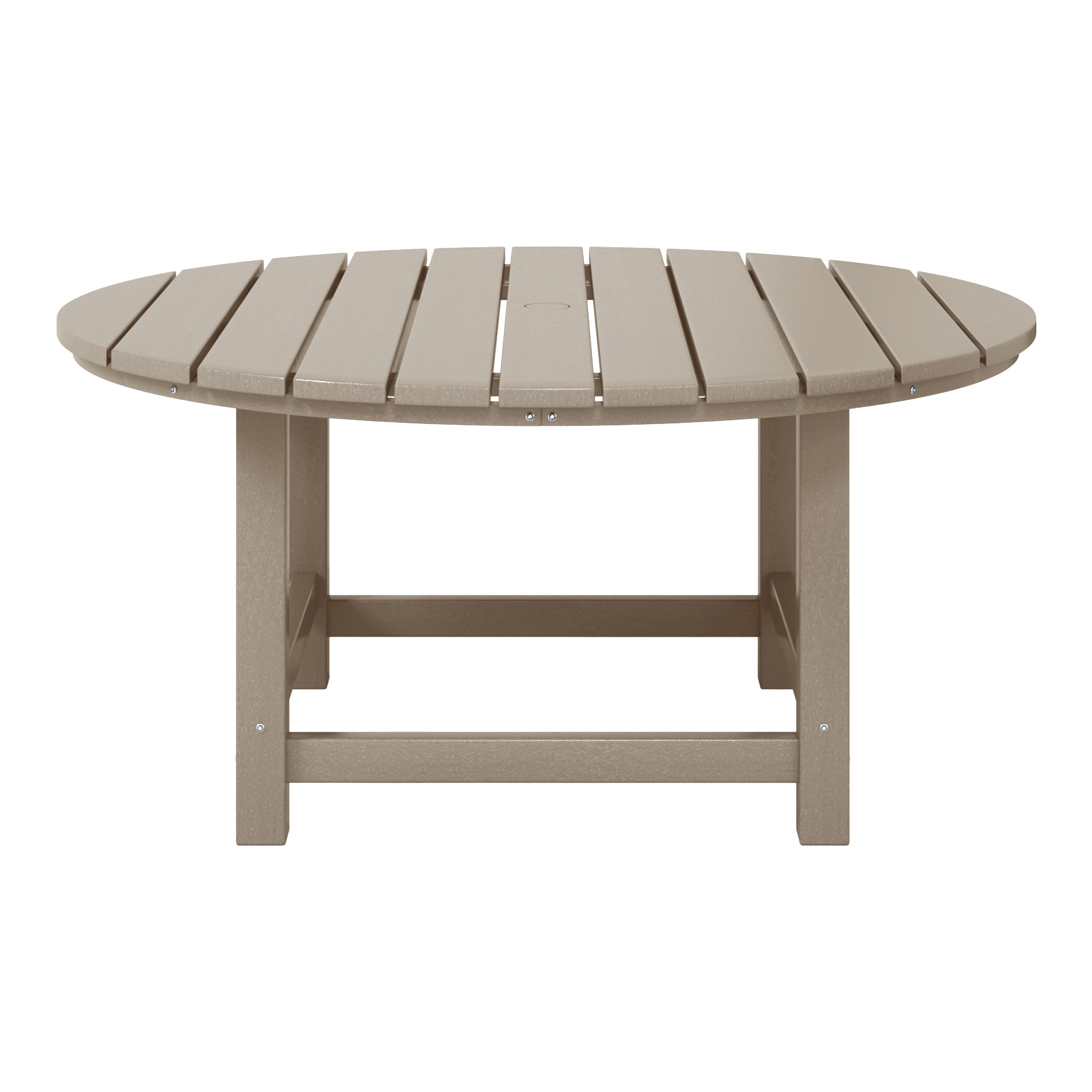 Malibu Low Outdoor HDPE Round Patio Coffee Table