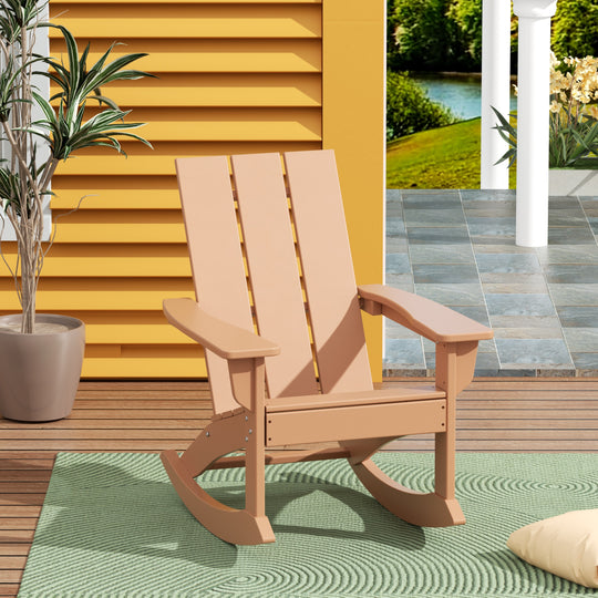 Ashore Outdoor Patio Modern Adirondack Rocking Chair