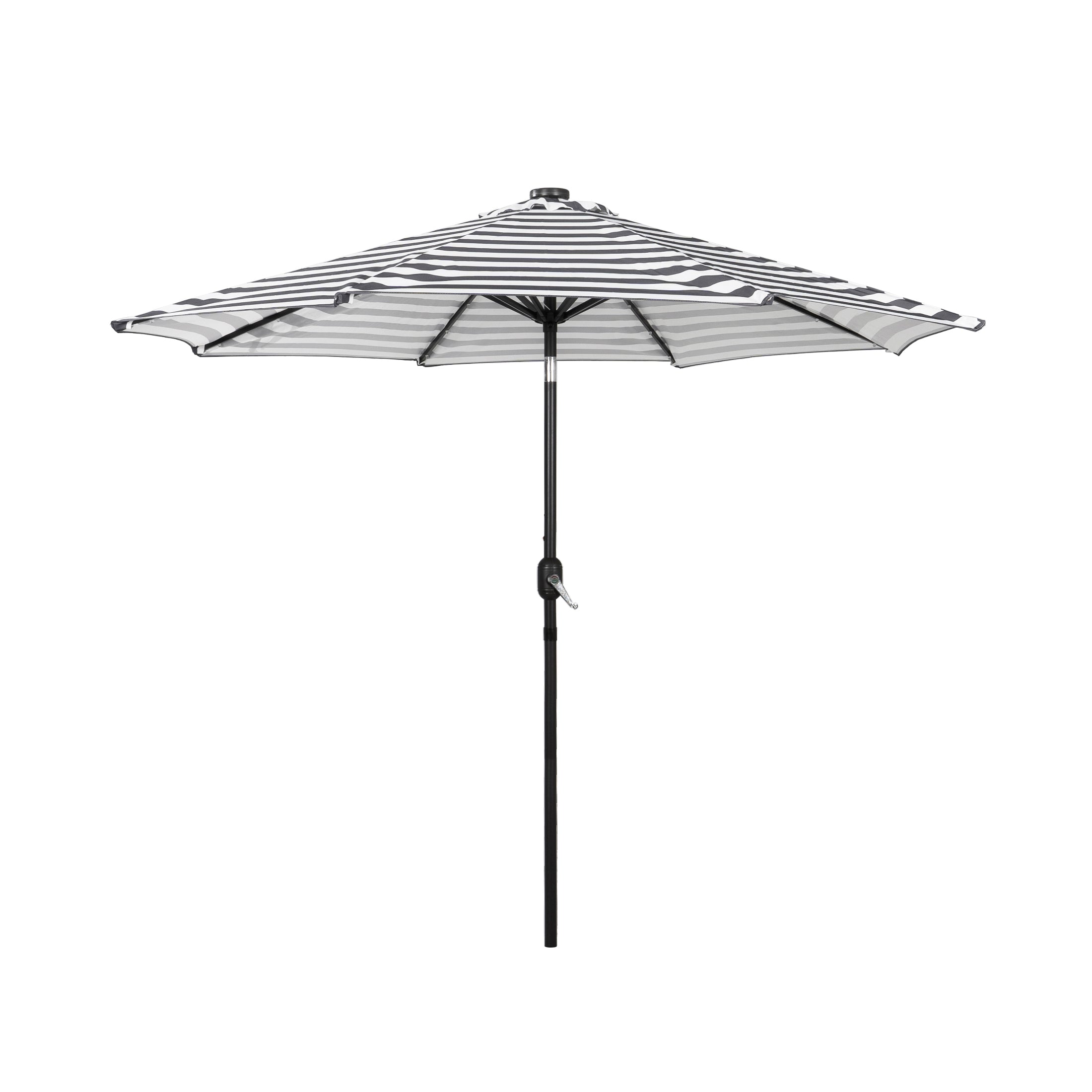 Cyrus 9 ft. Patio Solar Power LED lights Market Umbrella