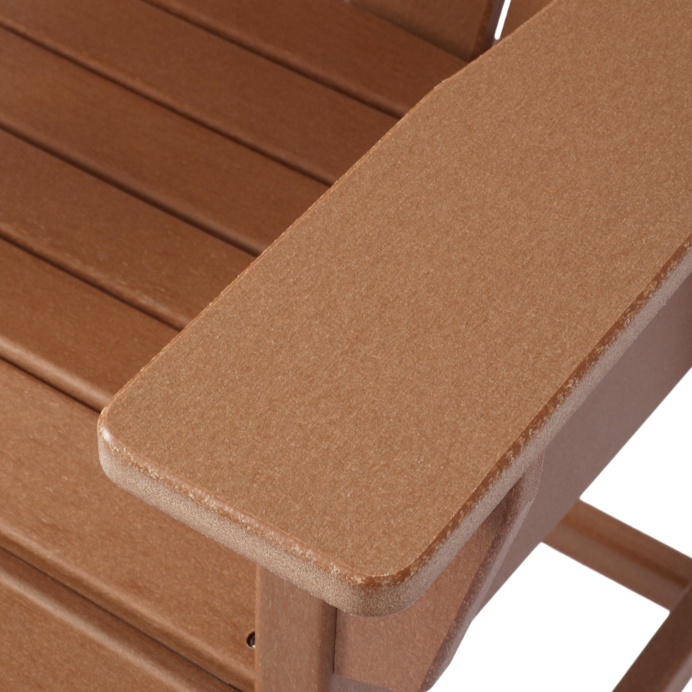 Malibu Outdoor HDPE  Tall Adirondack Counter Height Bar Chair With Cup Holder
