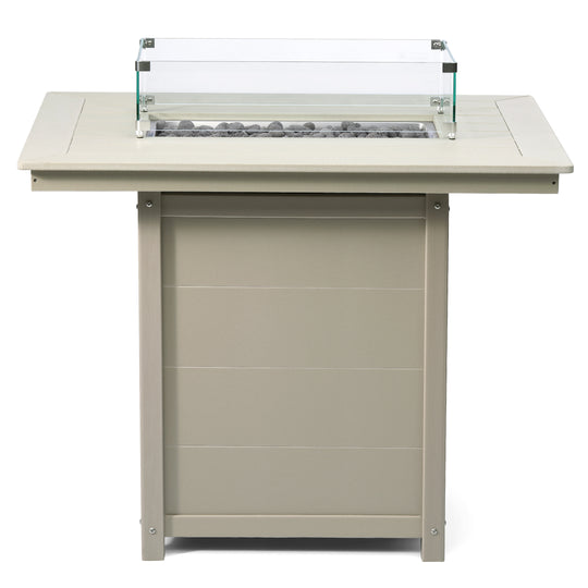 Helios 46" Modern Outdoor Patio Gas Propane Rectangle Fire Pit Table