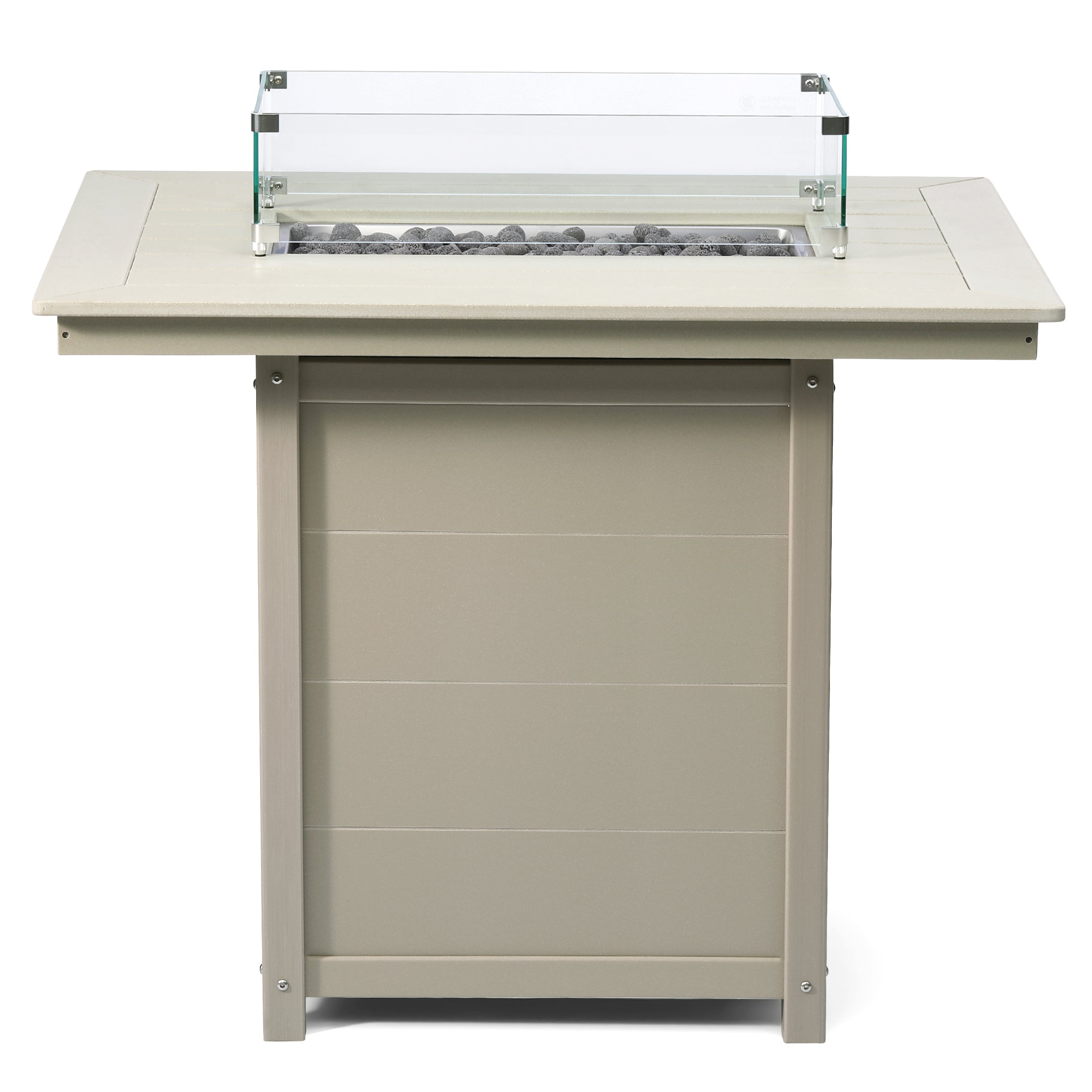 Helios 46" Modern Outdoor Patio Gas Propane Rectangle Fire Pit Table