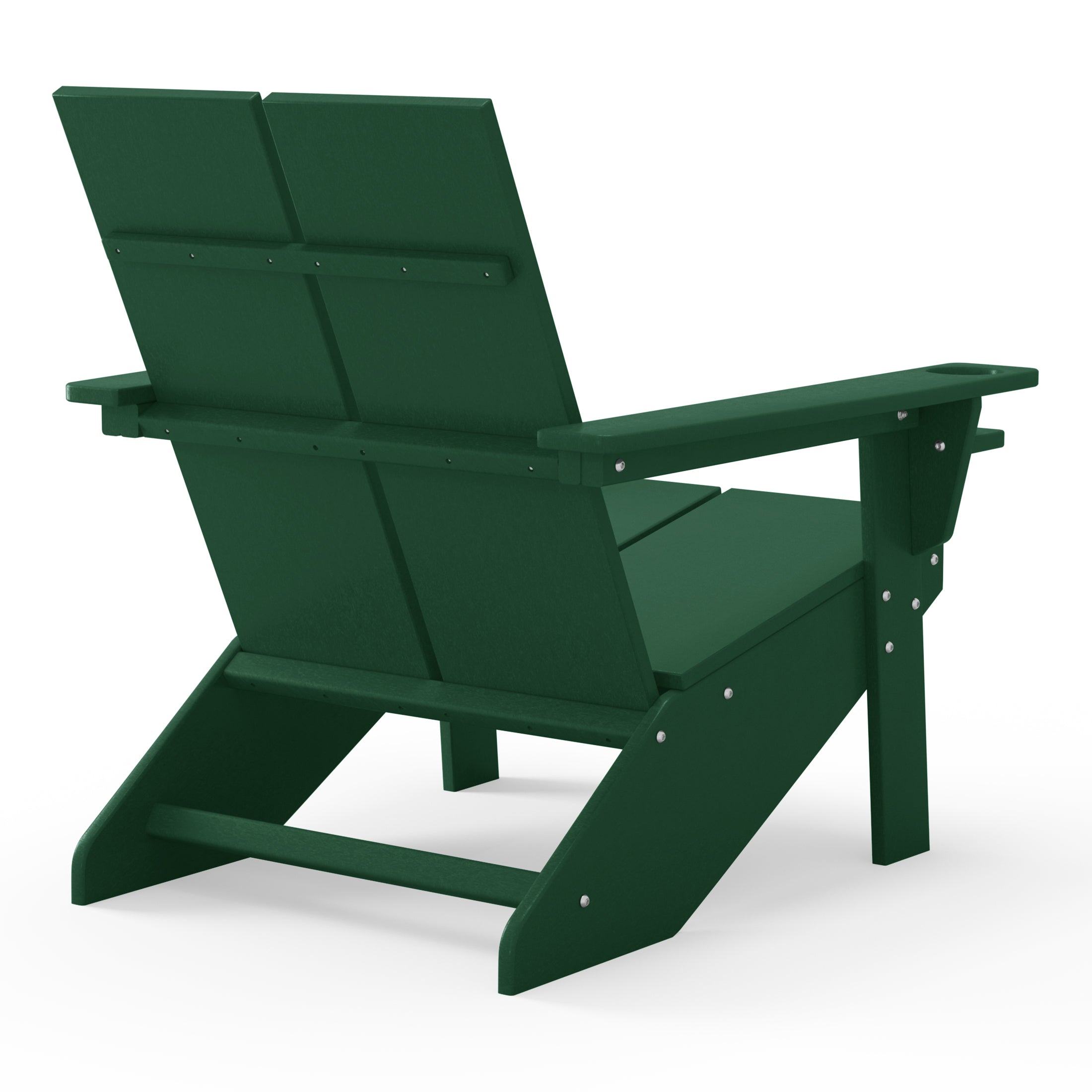 Riviera Outdoor HDPE Modern Adirondack Chair with Cup Holder (Set of 2)