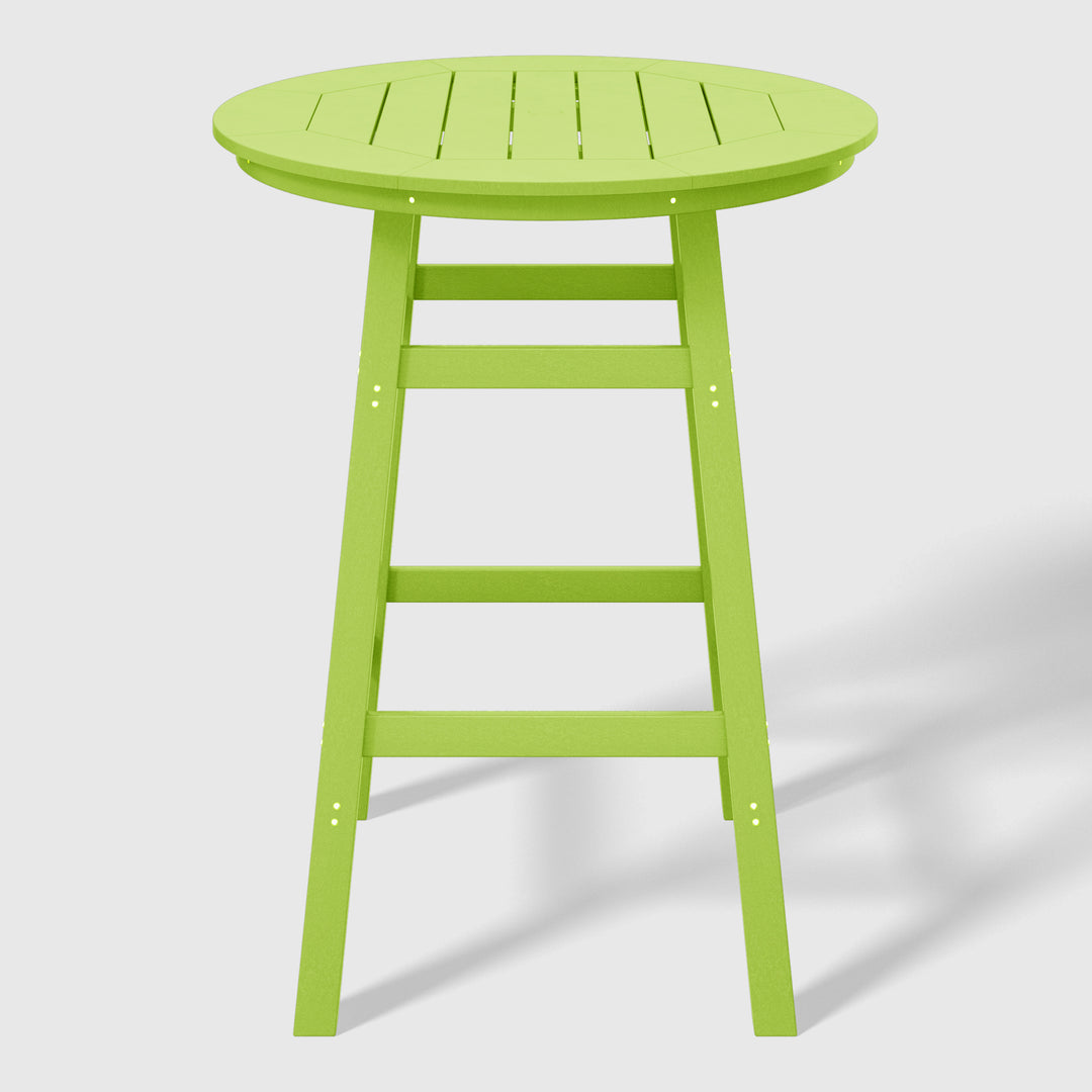 Malibu Outdoor 35" HDPE Round Patio Bar Height Table