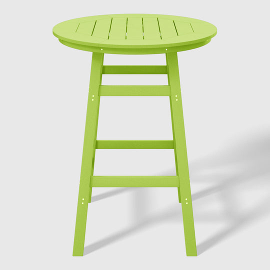 Malibu 5-Piece HDPE Outdoor Patio Dining Bar Bistro Table Set with Bar Stools