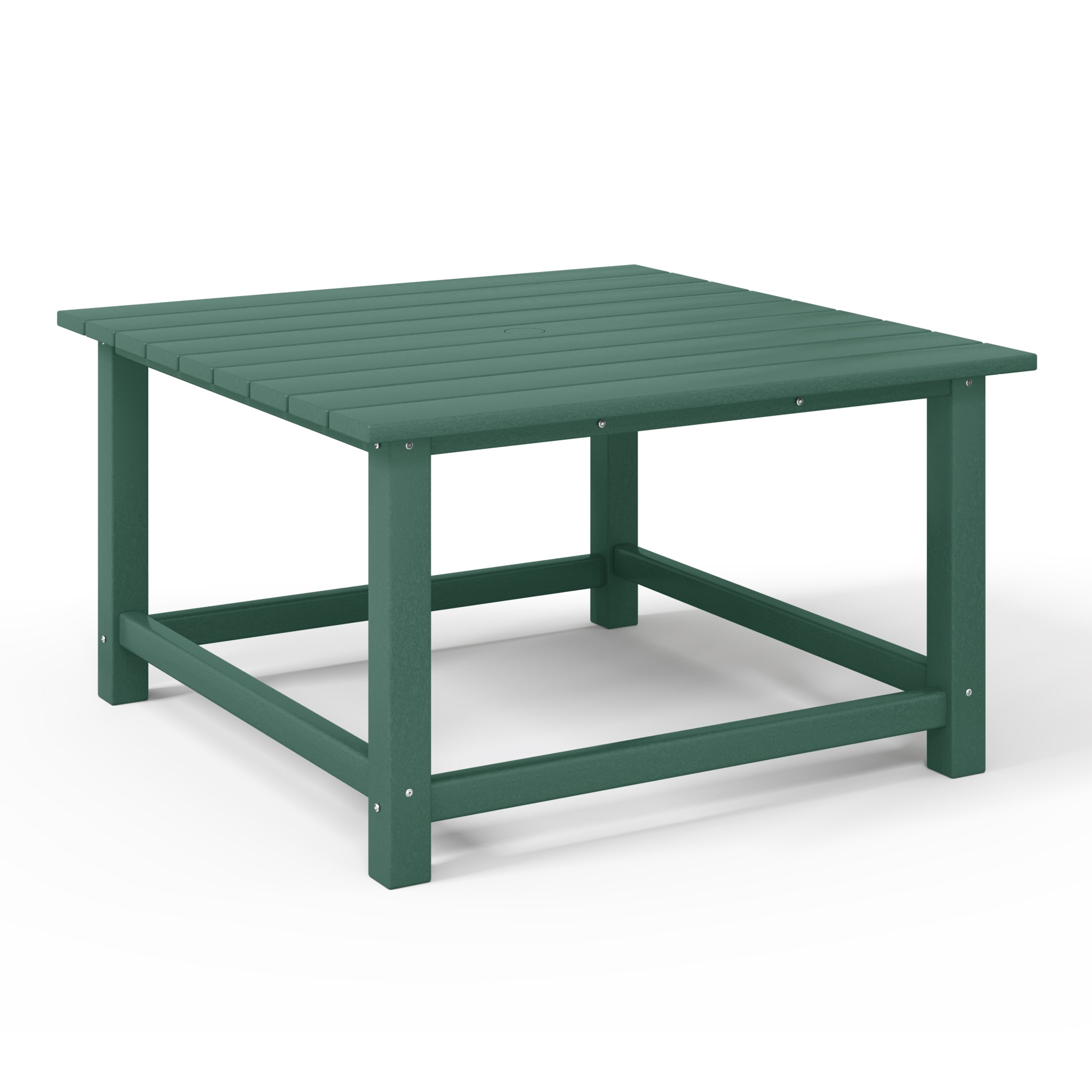 Malibu Low Outdoor HDPE Square Patio Coffee Table