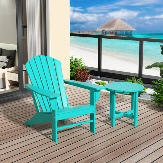 Dylan Outdoor Adirondack Chair with Side Table Set