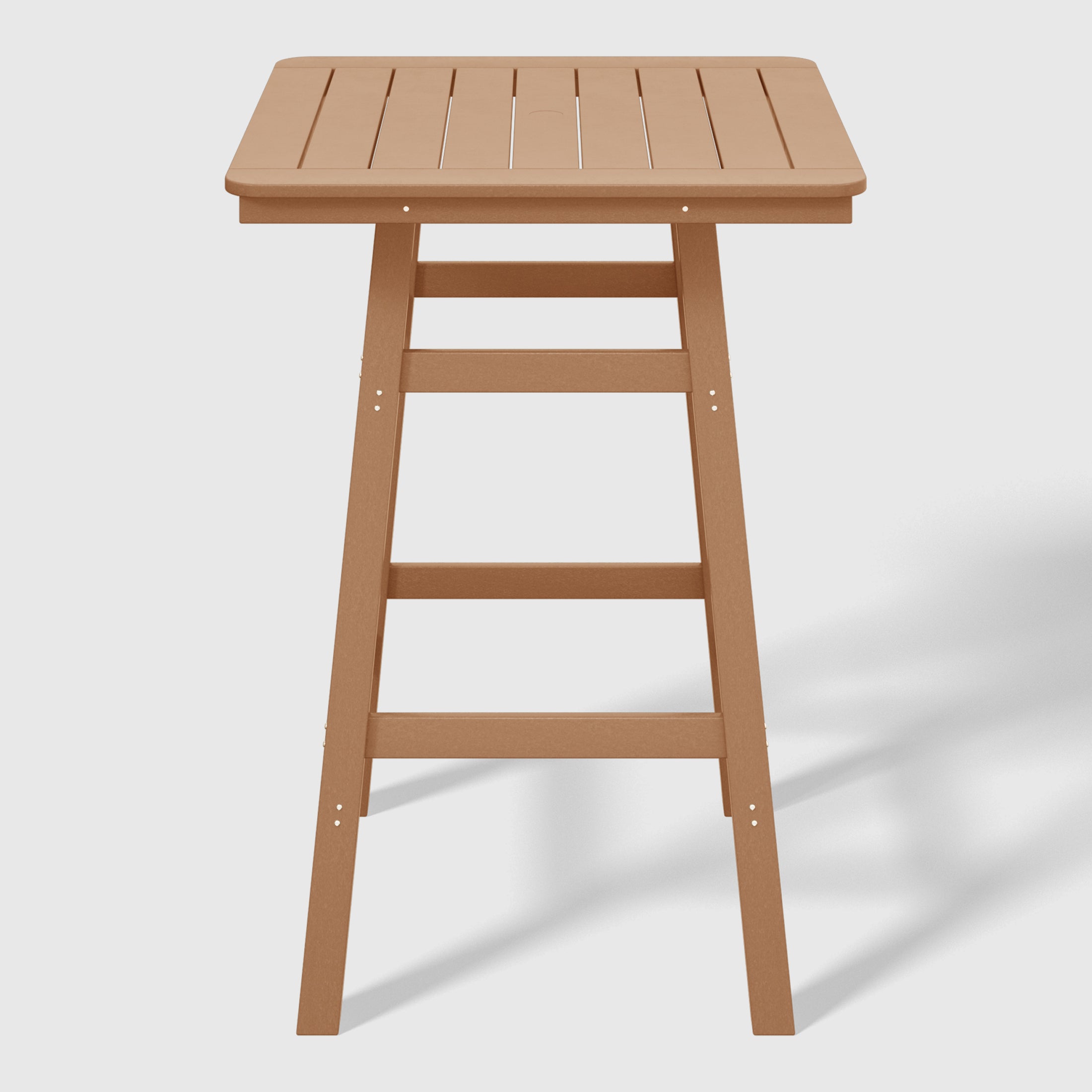 Malibu 30" Square Outdoor Patio Bistro Bar Table With Umbrella Hole