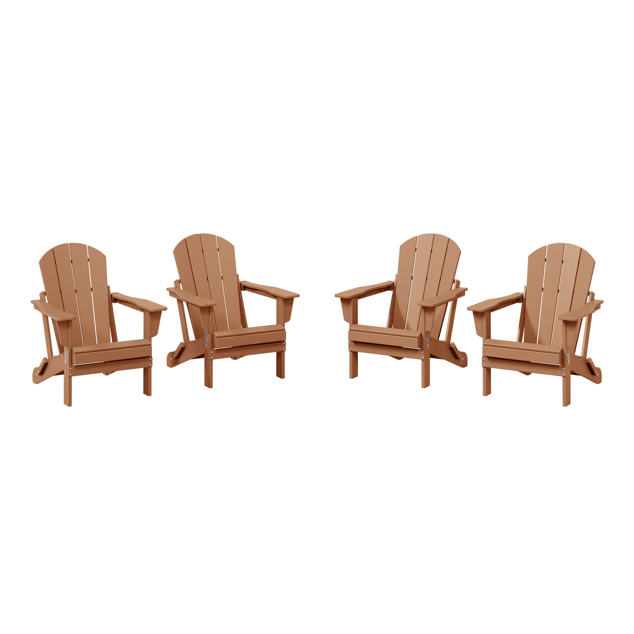Malibu outdoor folding Poly Adirondack chair (Set of 4)