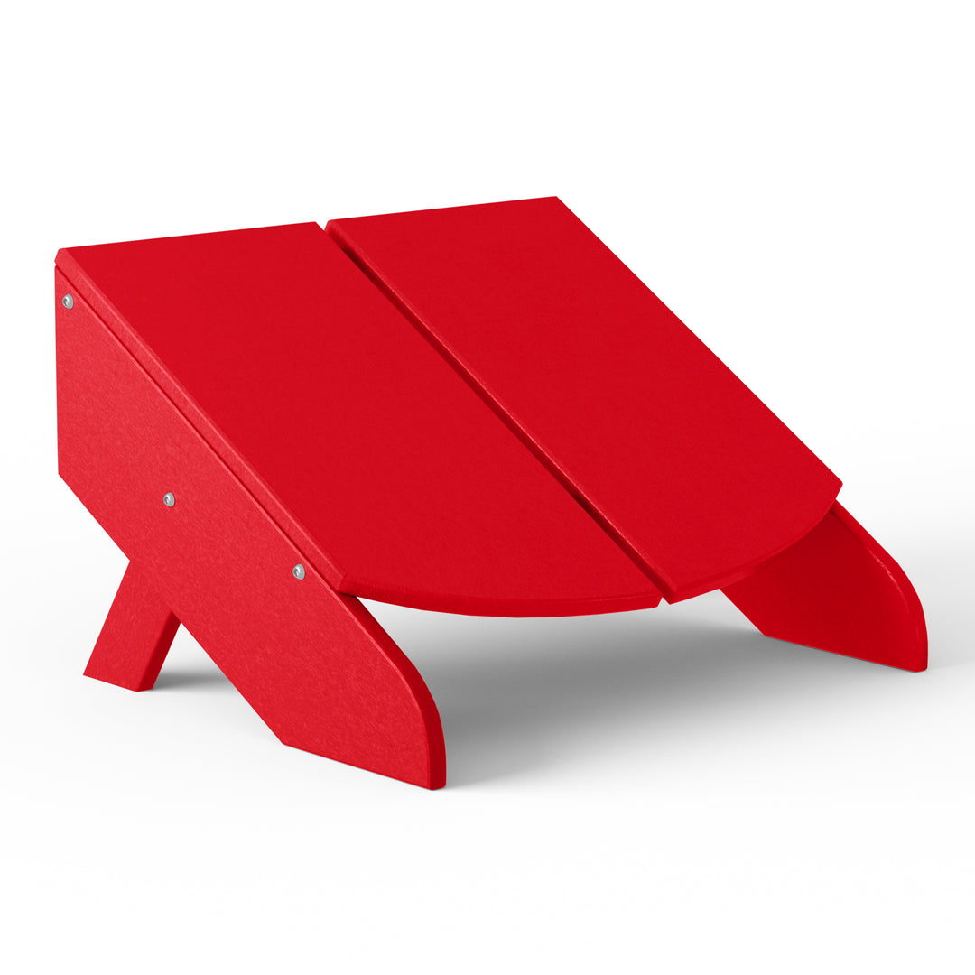 Riviera Modern HDPE Plastic Folding Patio Adirondack Ottoman