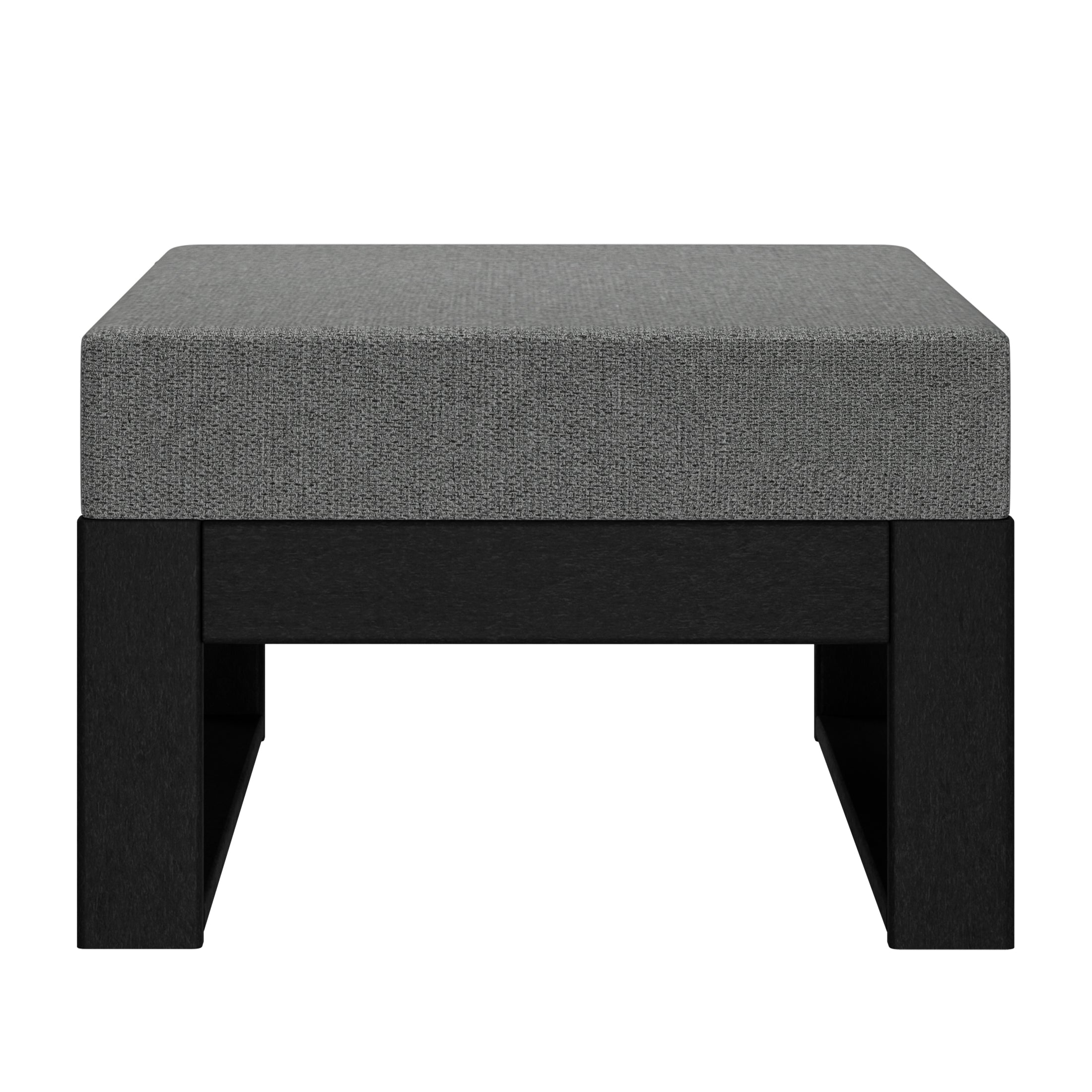 Montara Outdoor HDPE Patio Ottoman with Waterproof Olefin Cushions