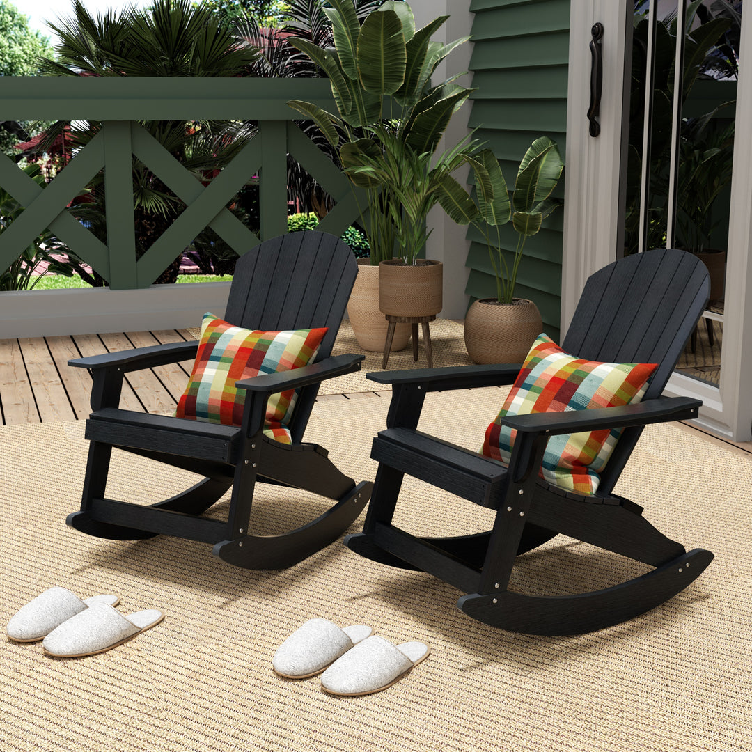 Tuscany HIPS Outdoor Adirondack Rocking Chair (Set of 2)