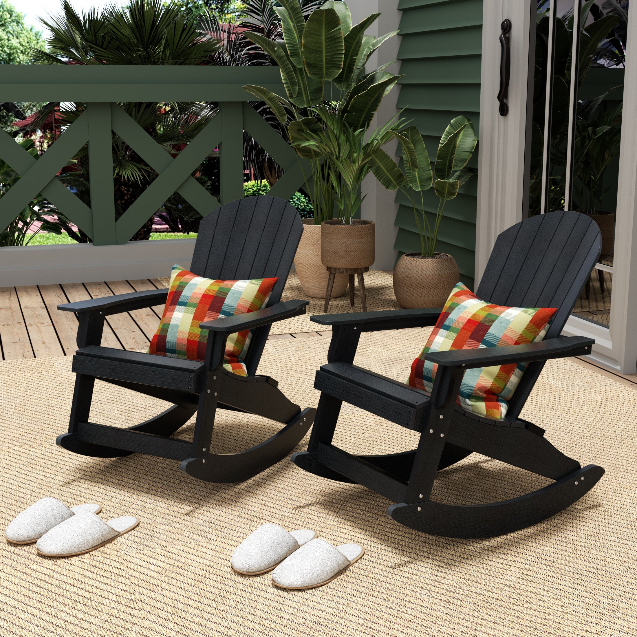 Tuscany HIPS Outdoor Rocking Adirondack Chair (Set of 2)