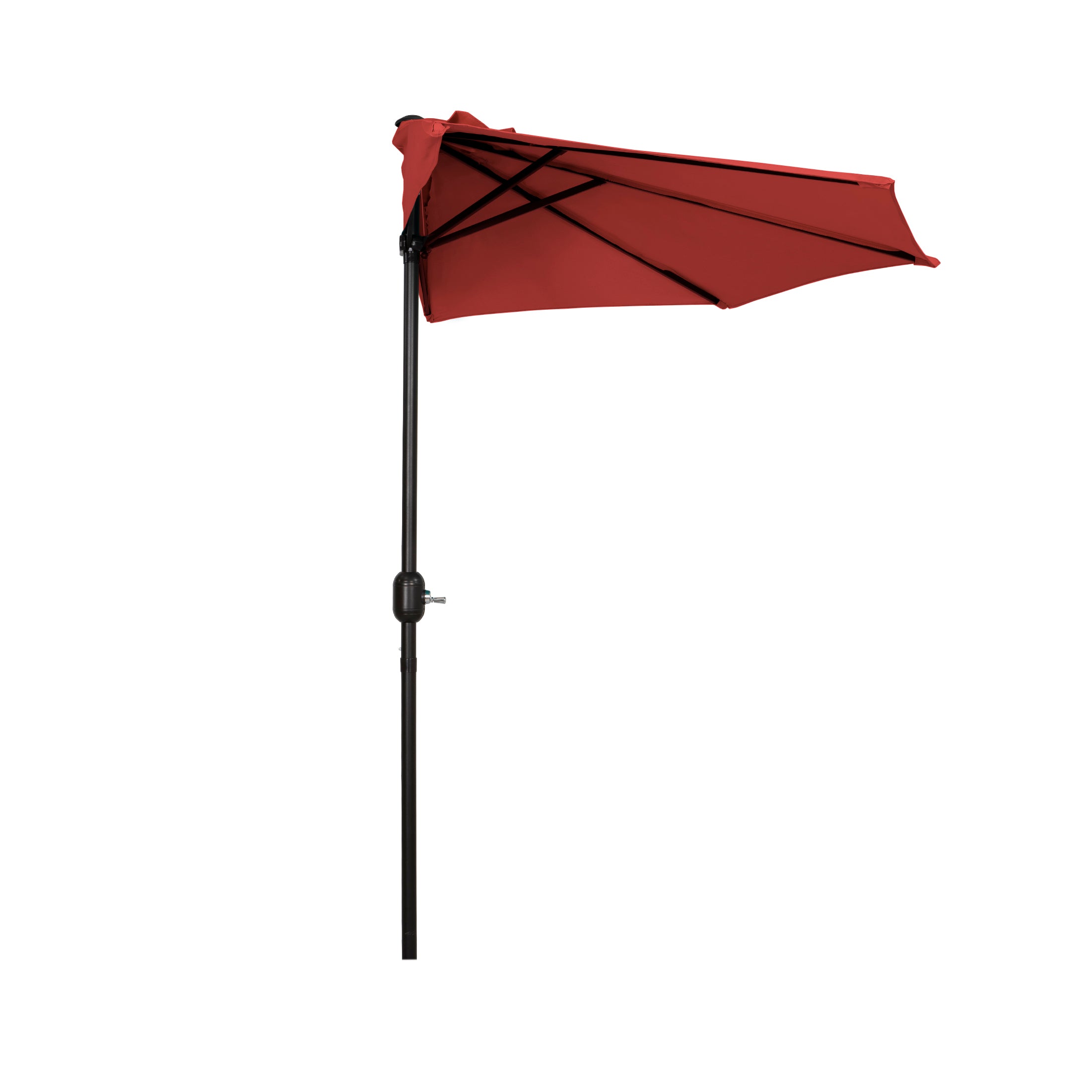 Lanai 9 ft. Aluminum Half Market Crank Lift Patio Umbrella