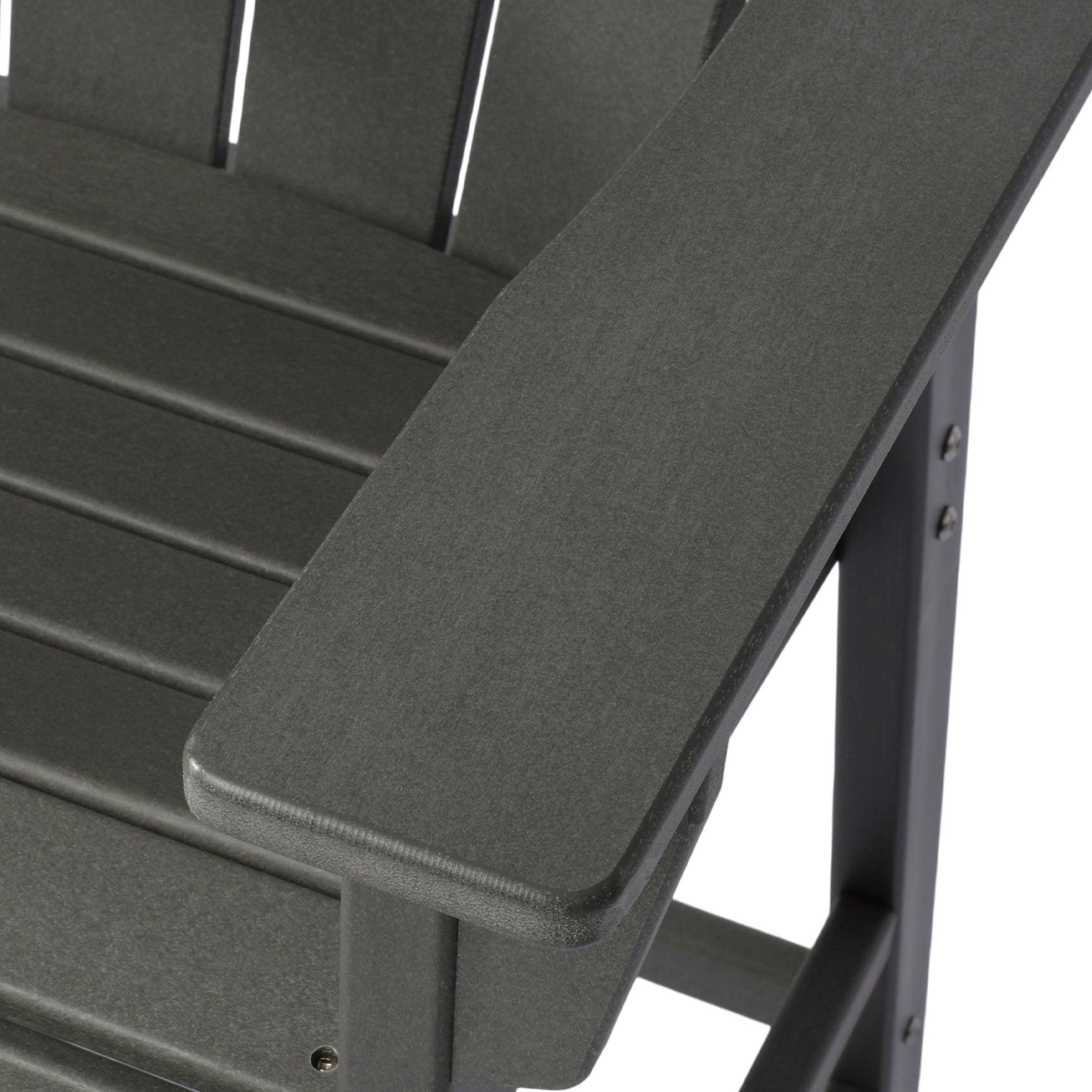 Malibu Outdoor HDPE Tall Adirondack Bar Height Chair With Cup Holder