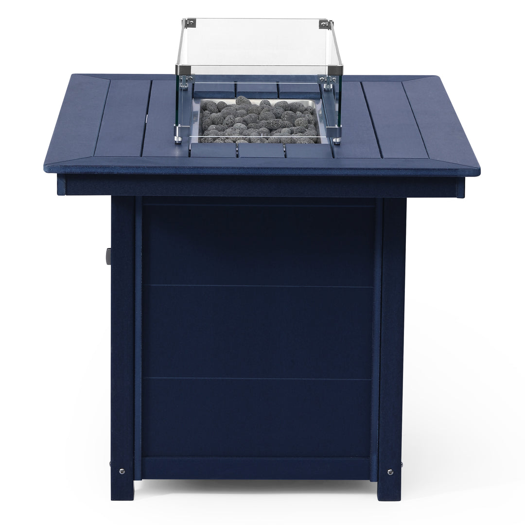 Helios 46" Modern Outdoor Patio Gas Propane Rectangular Fire Pit Table