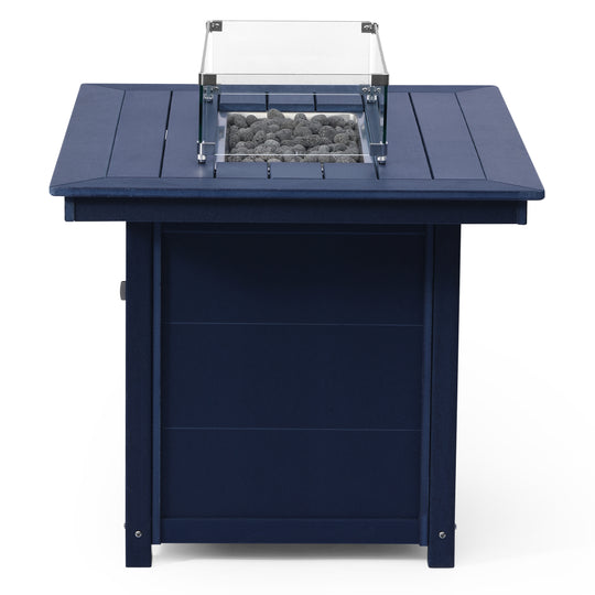 Helios 46" Modern Outdoor Patio Gas Propane Rectangular Fire Pit Table