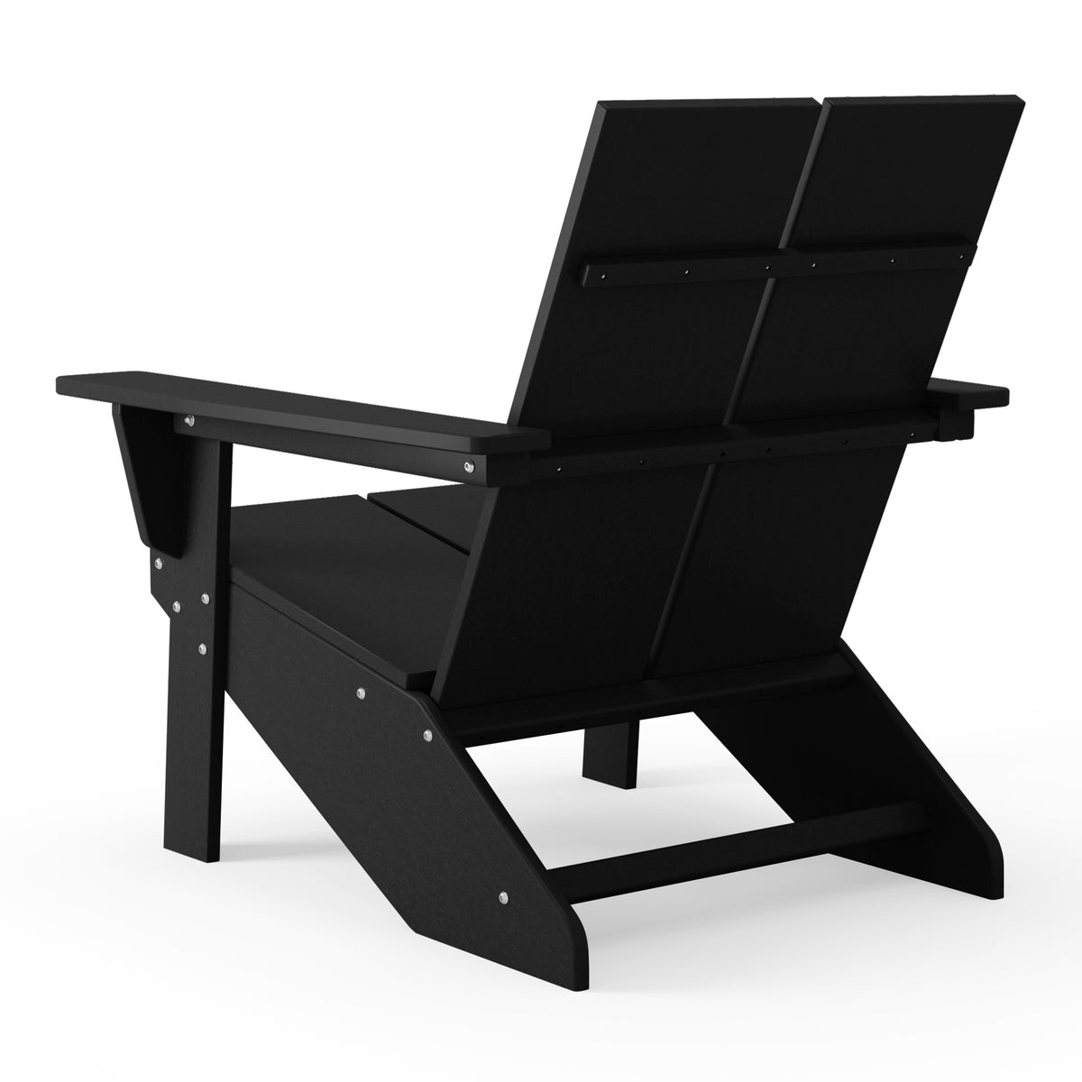 Riviera modern Adirondack chair with cup holder in Black, view 5