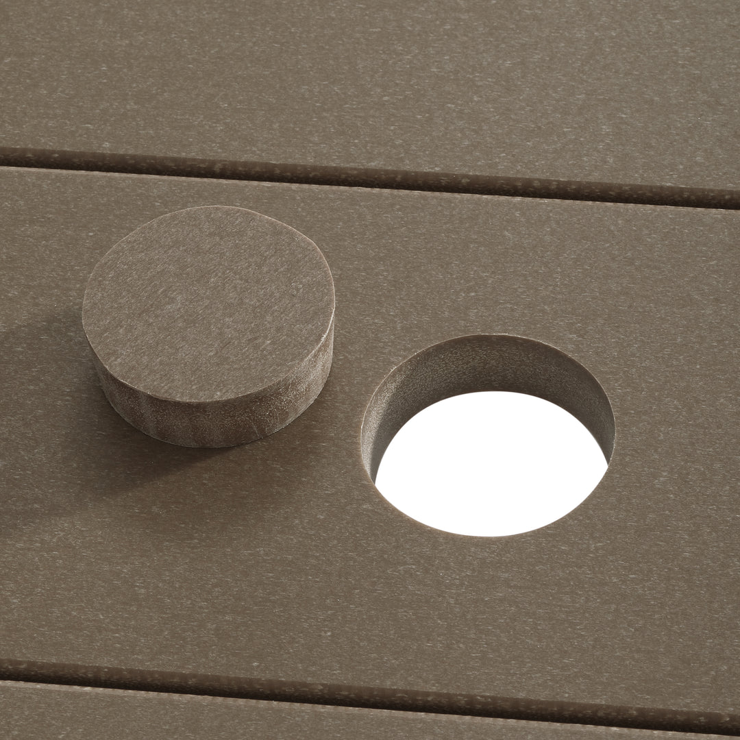 Greenville Outdoor 48" HDPE 8-Person Patio Octagon Picnic Table