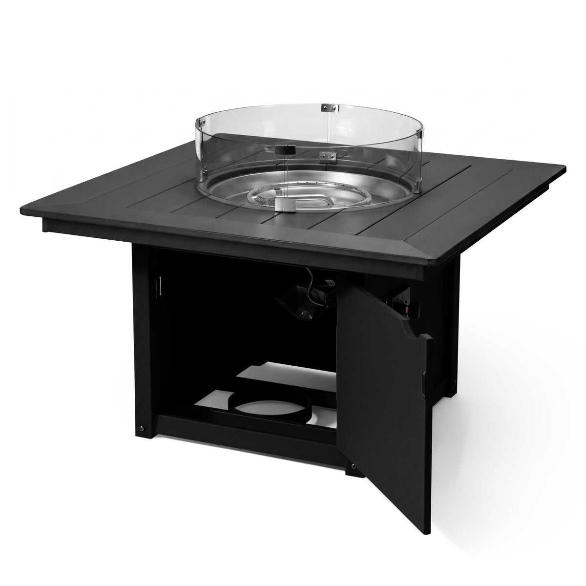 Helios 42" Modern Outdoor Patio Propane Square Fire Pit Table
