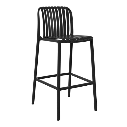 Playa 29.5" Outdoor Modern Polypropylene Plastic Patio Bar Height Stools (Set of 2)