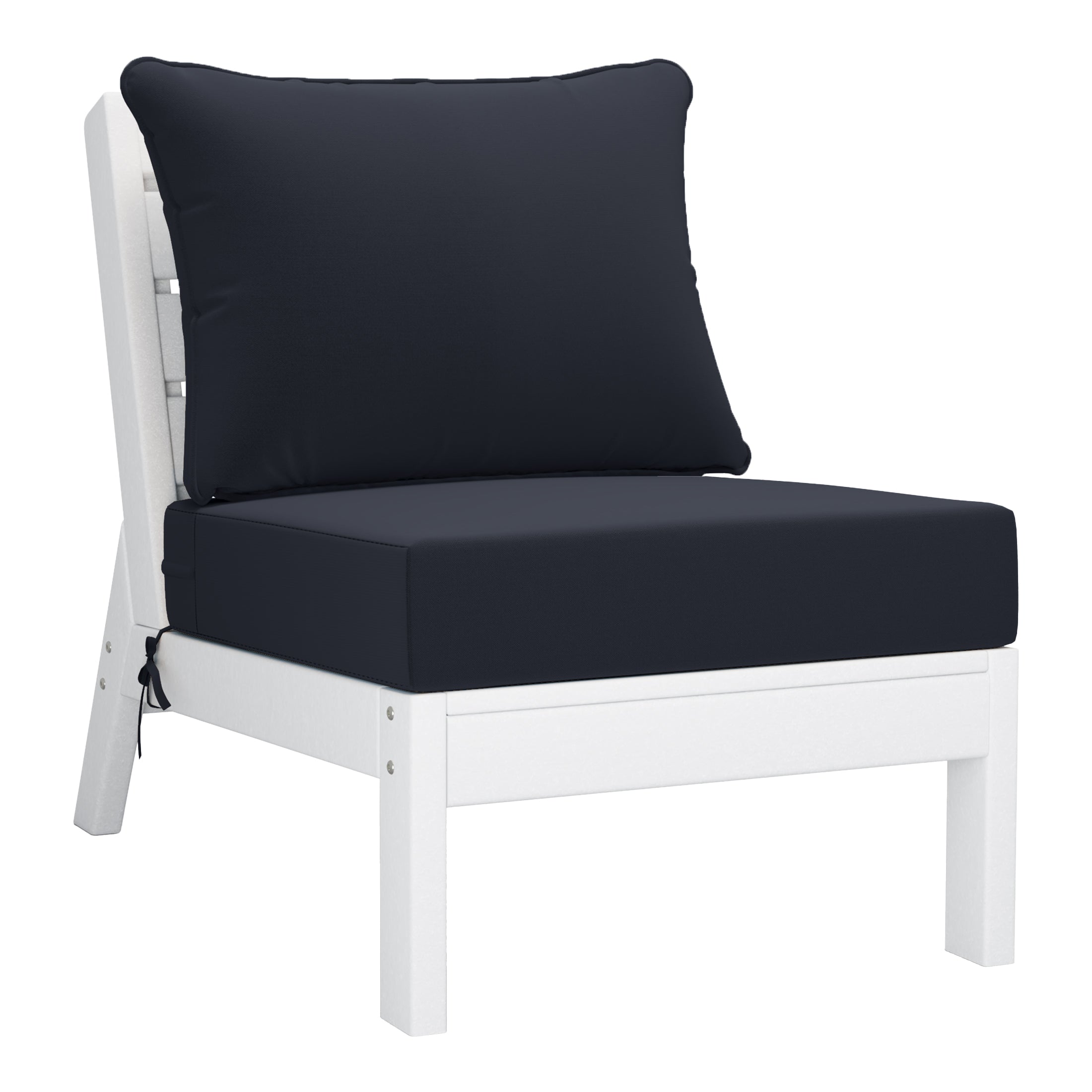 Avalon Outdoor 6-Piece Modular Sectional Patio Furniture Sofa Set in White Frame