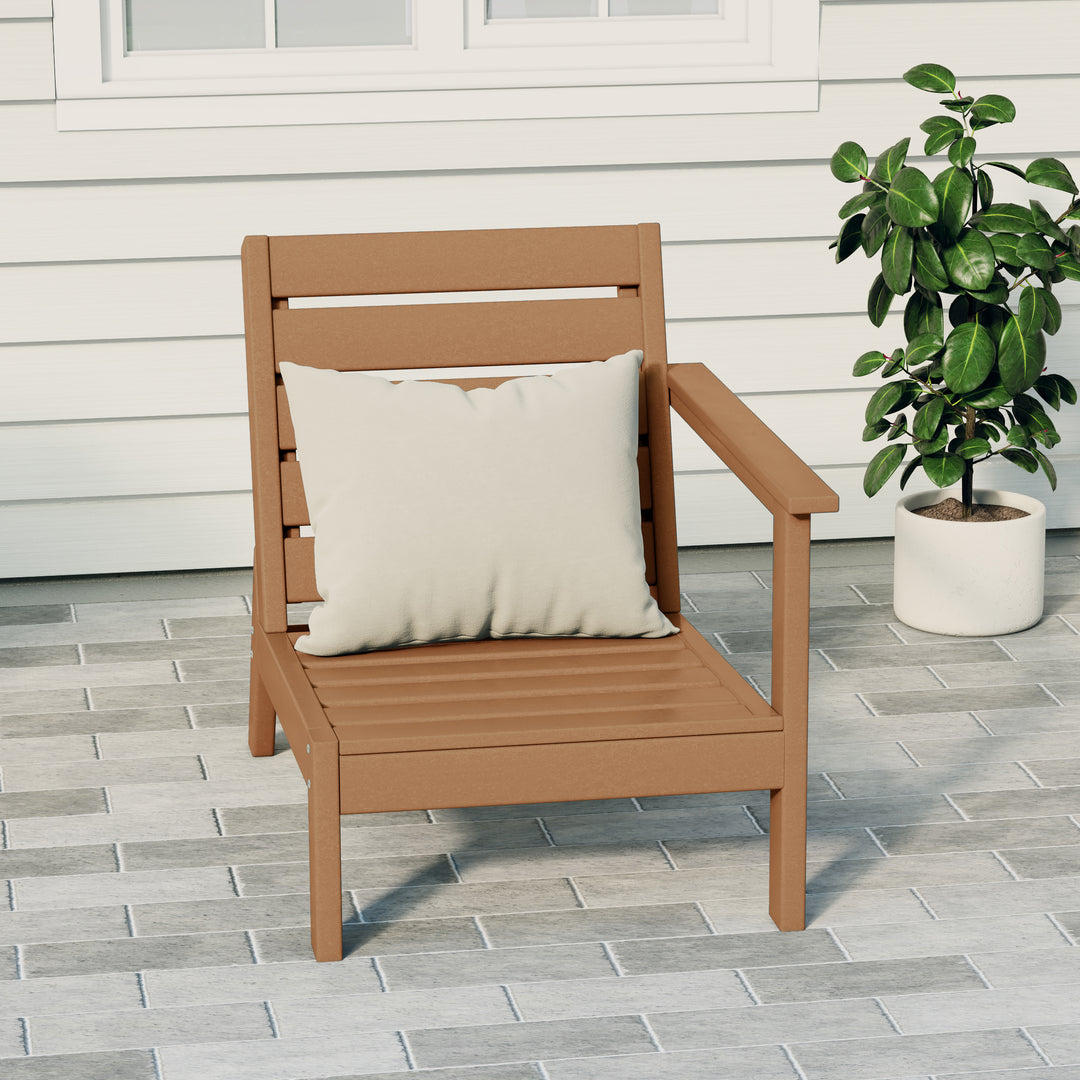 Avalon Outdoor Patio HDPE Right Arm Facing Deep Seating Corner Chair