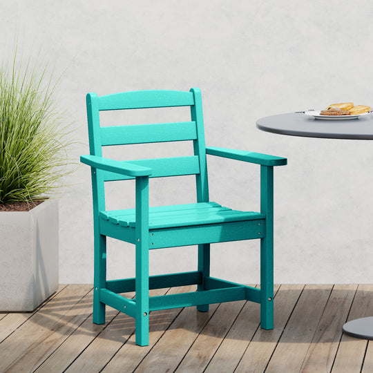 Ashore Outdoor HDPE Patio Classic Dining Arm Chair