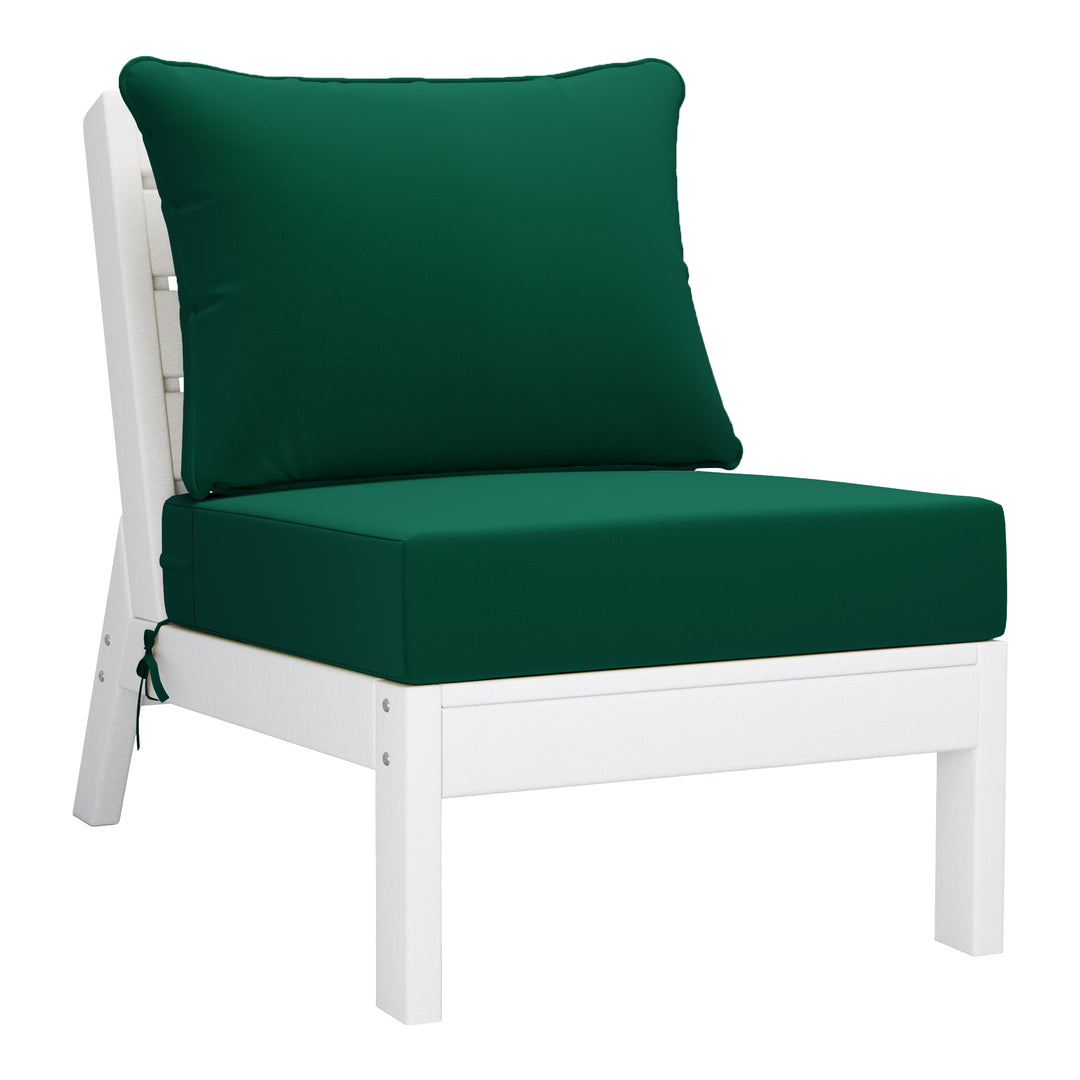 Avalon Outdoor Patio HDPE Sectional Sofa with Patio Cushions