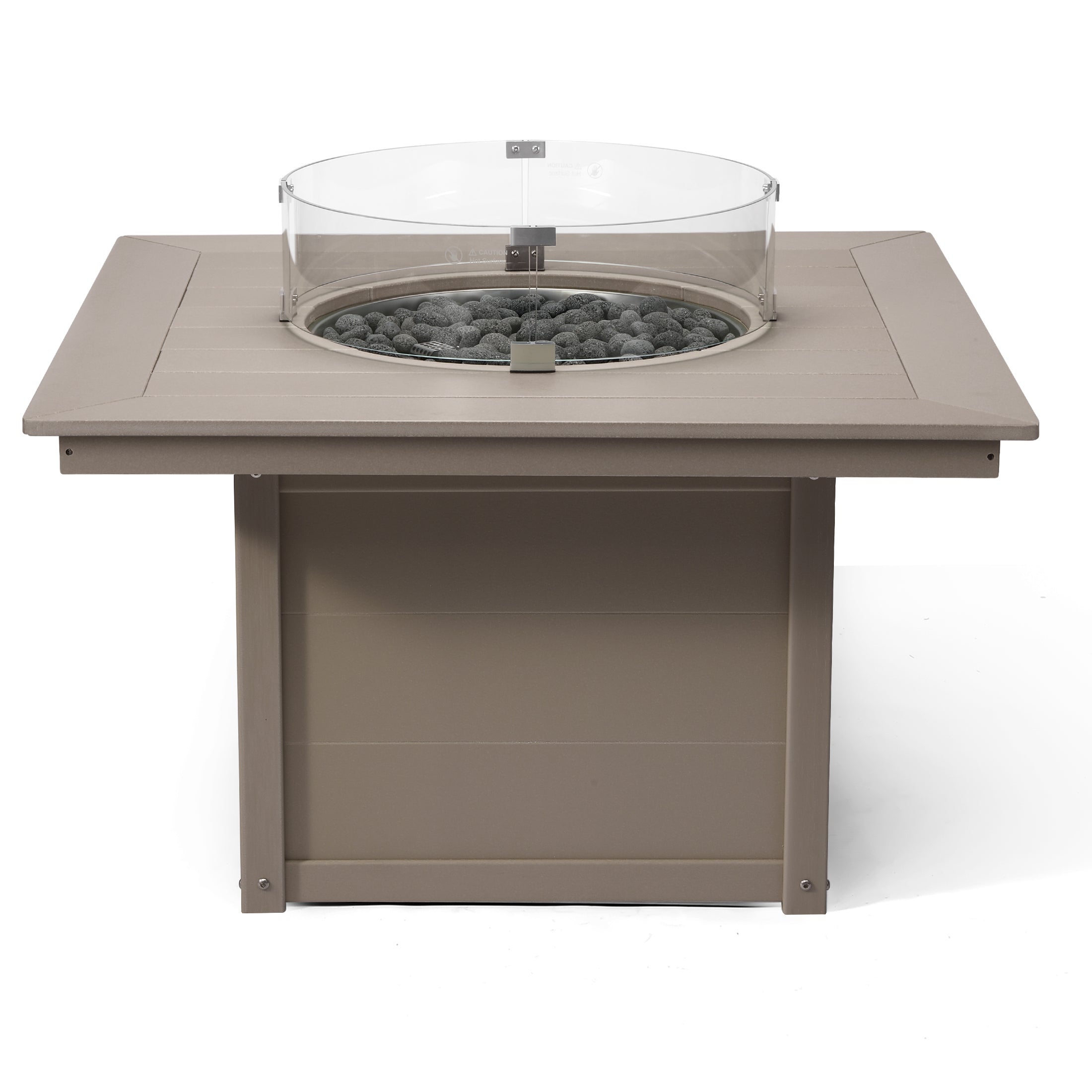 Helios 42" Modern Outdoor Patio Propane Square Fire Pit Table