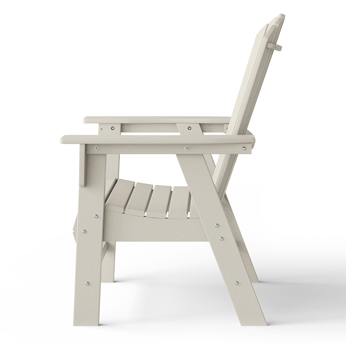 Dylan Outdoor Patio Shell-back Adirondack Dining Chair Weather Resistant