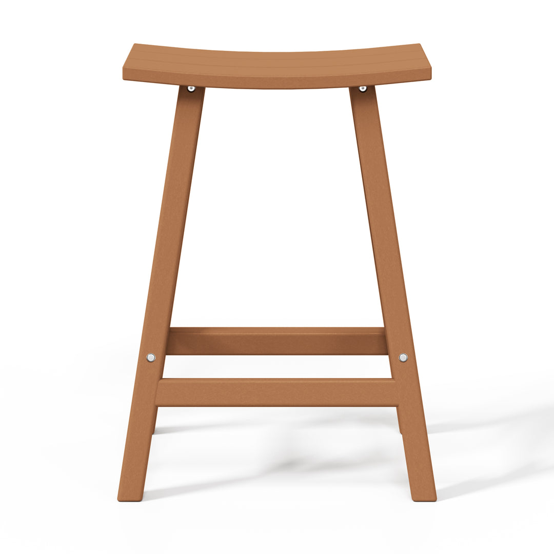 Malibu 24" height Outdoor / Patio Saddle bar stool