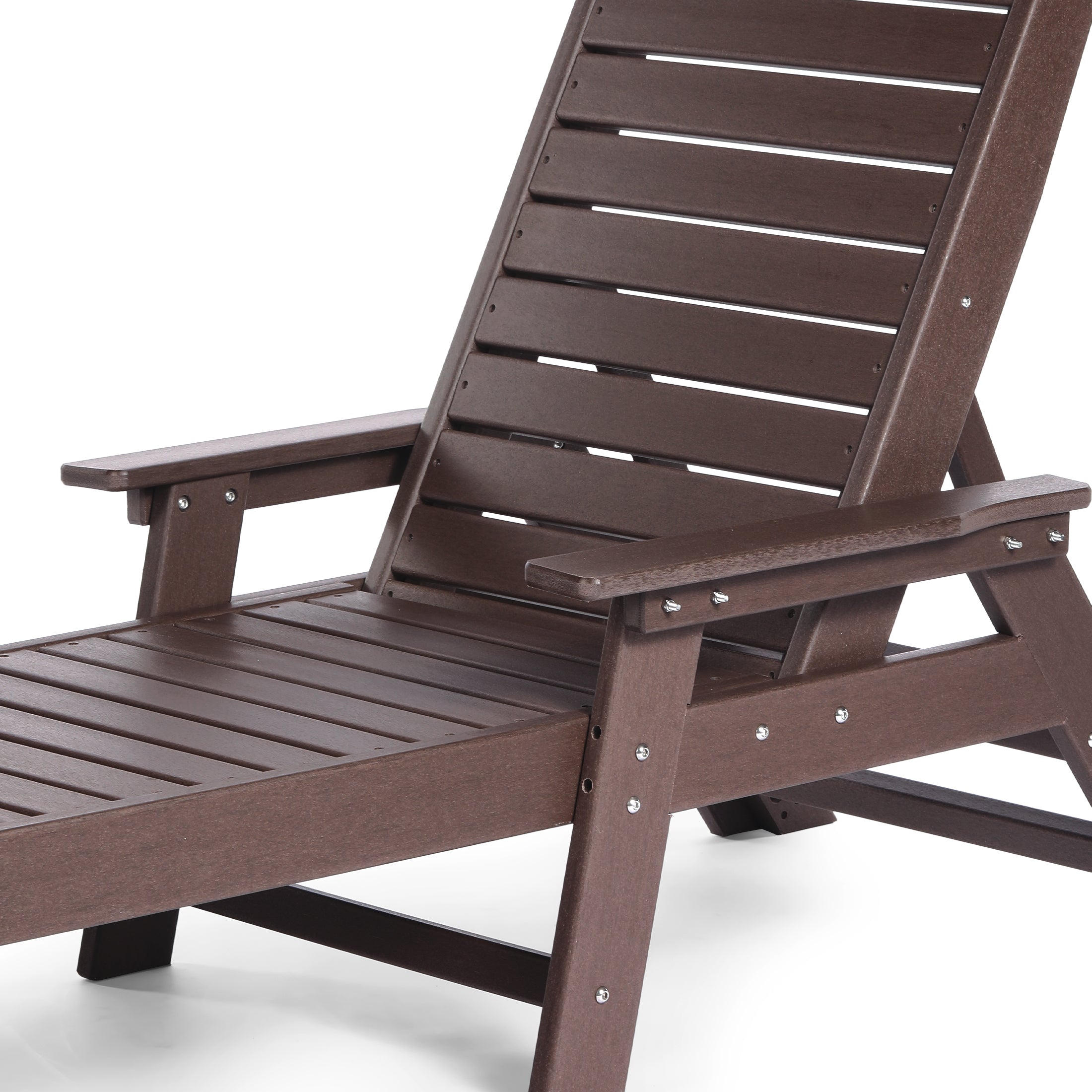 Malibu Poly Reclining Chaise Lounge Set With Table