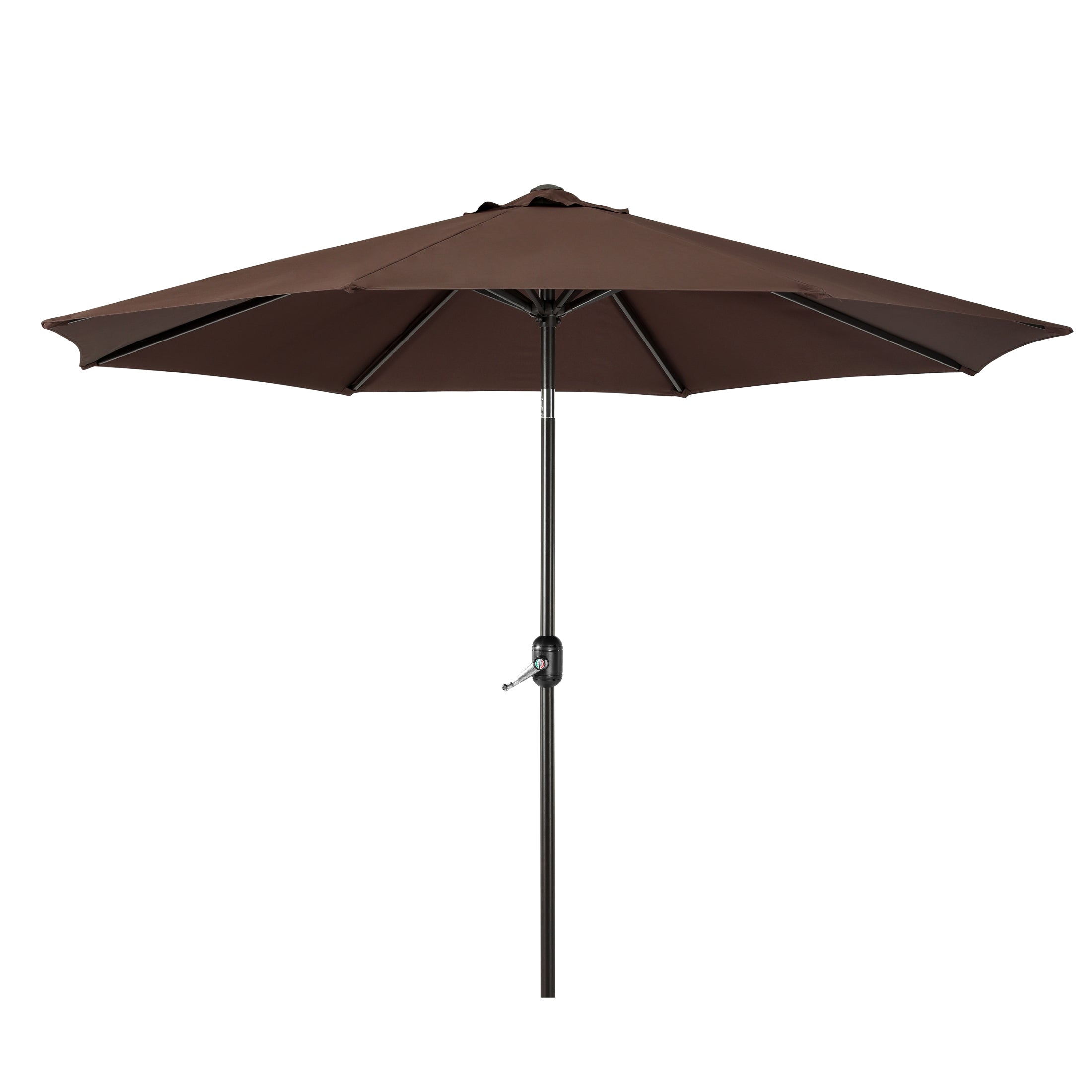 Paolo 9 ft. Patio Table Umbrella with Black color round free standing weight base kit