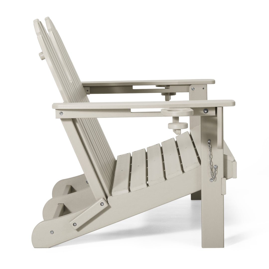 St. Augustine Outdoor Patio 49" HDPE Folding Adirondack Garden Bench