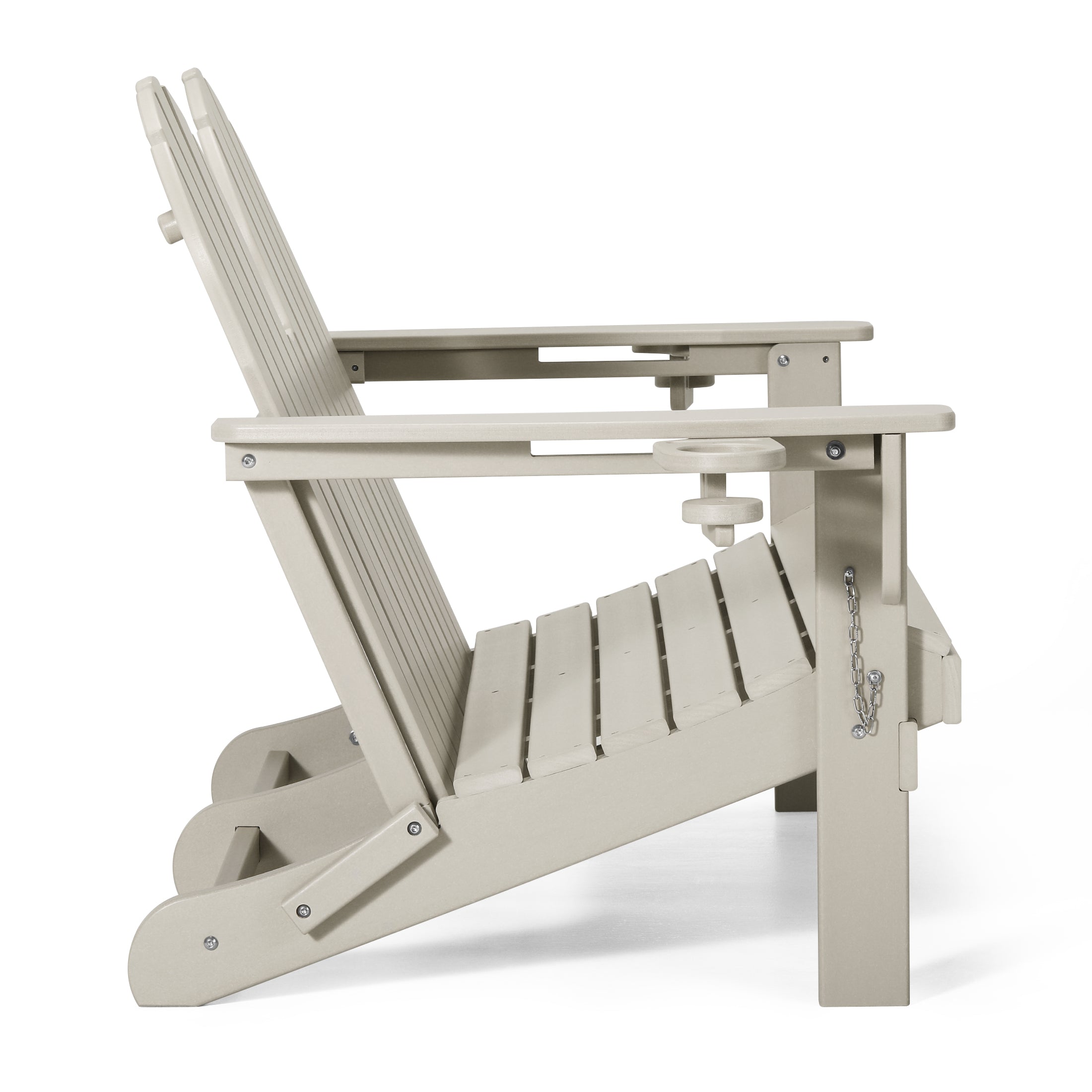 St. Augustine Outdoor Patio 49" HDPE Folding Adirondack Garden Bench