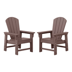 Malibu Kids Outdoor Adirondack Plastic Patio Chair (Set of 2)