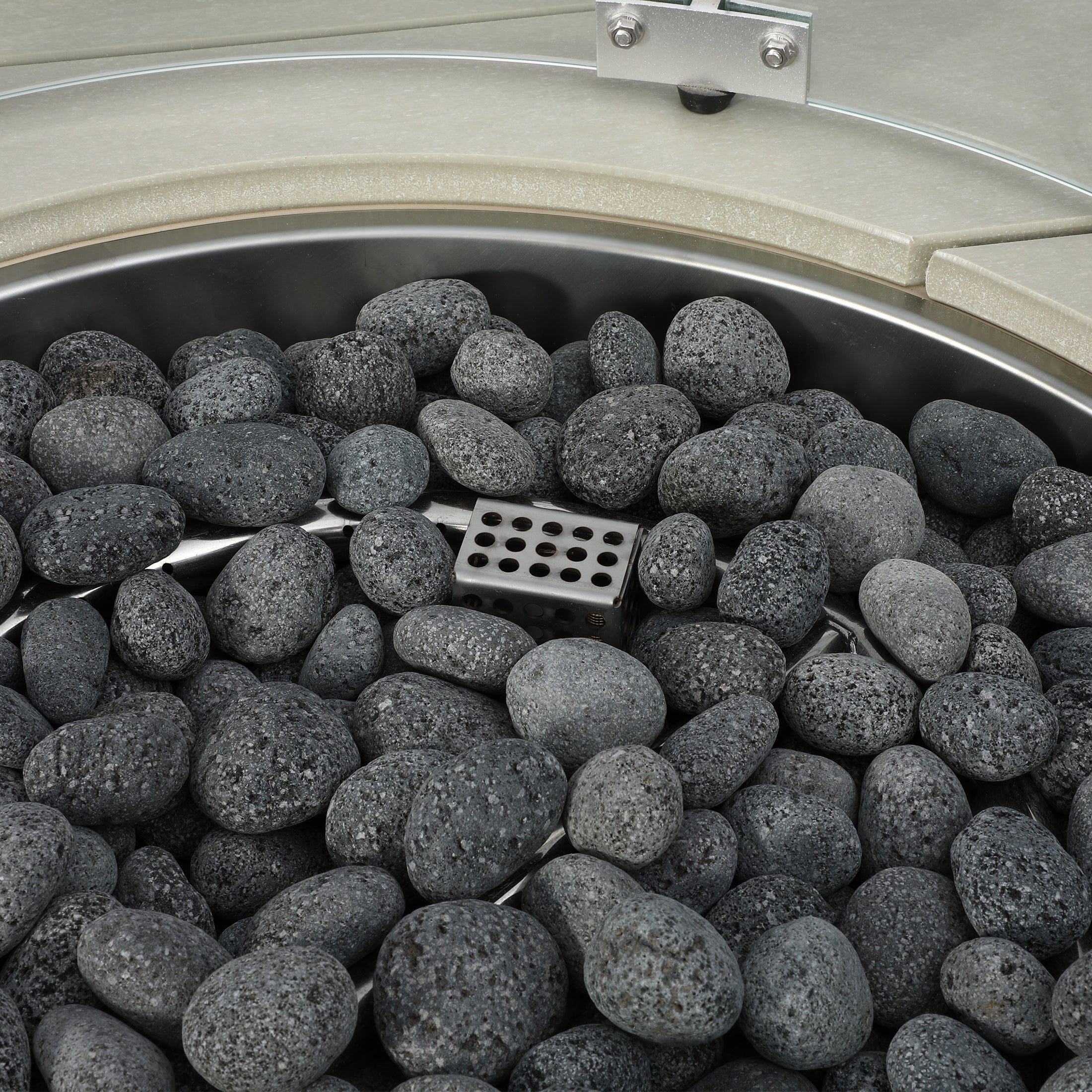Helios 47" Modern Outdoor 55,000 BTU Patio Propane Round Fire Pit Table
